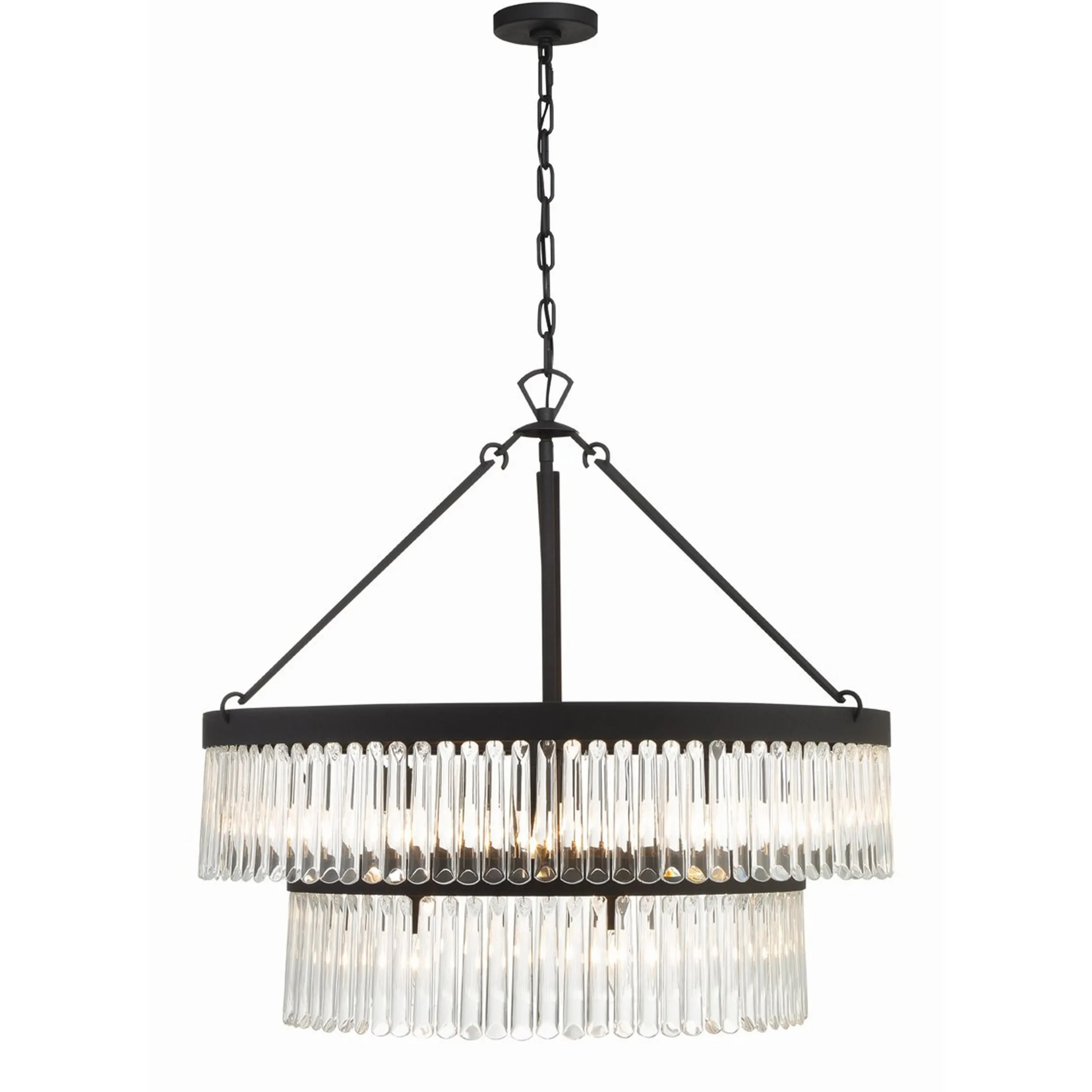Crystal Alstro Two-Tier Chandelier