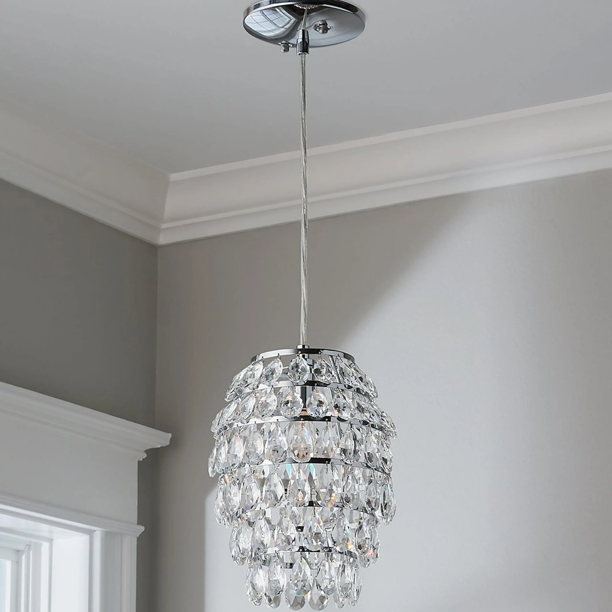 Crystal Curtain Mini Pendant Light