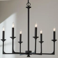 Curved Corner Chandelier - 6 Light