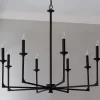 Curved Corner Chandelier - 8 Light