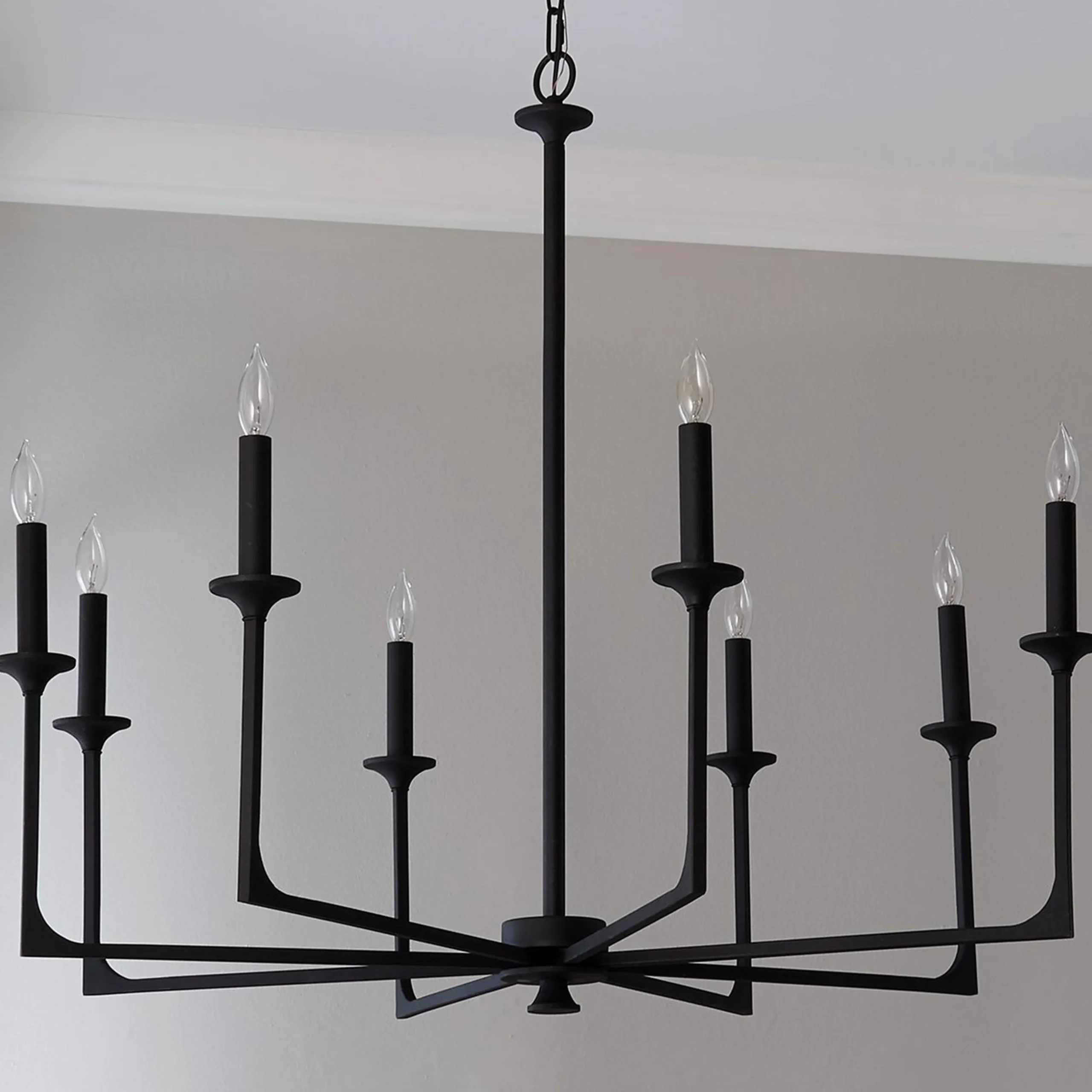 Curved Corner Chandelier - 8 Light