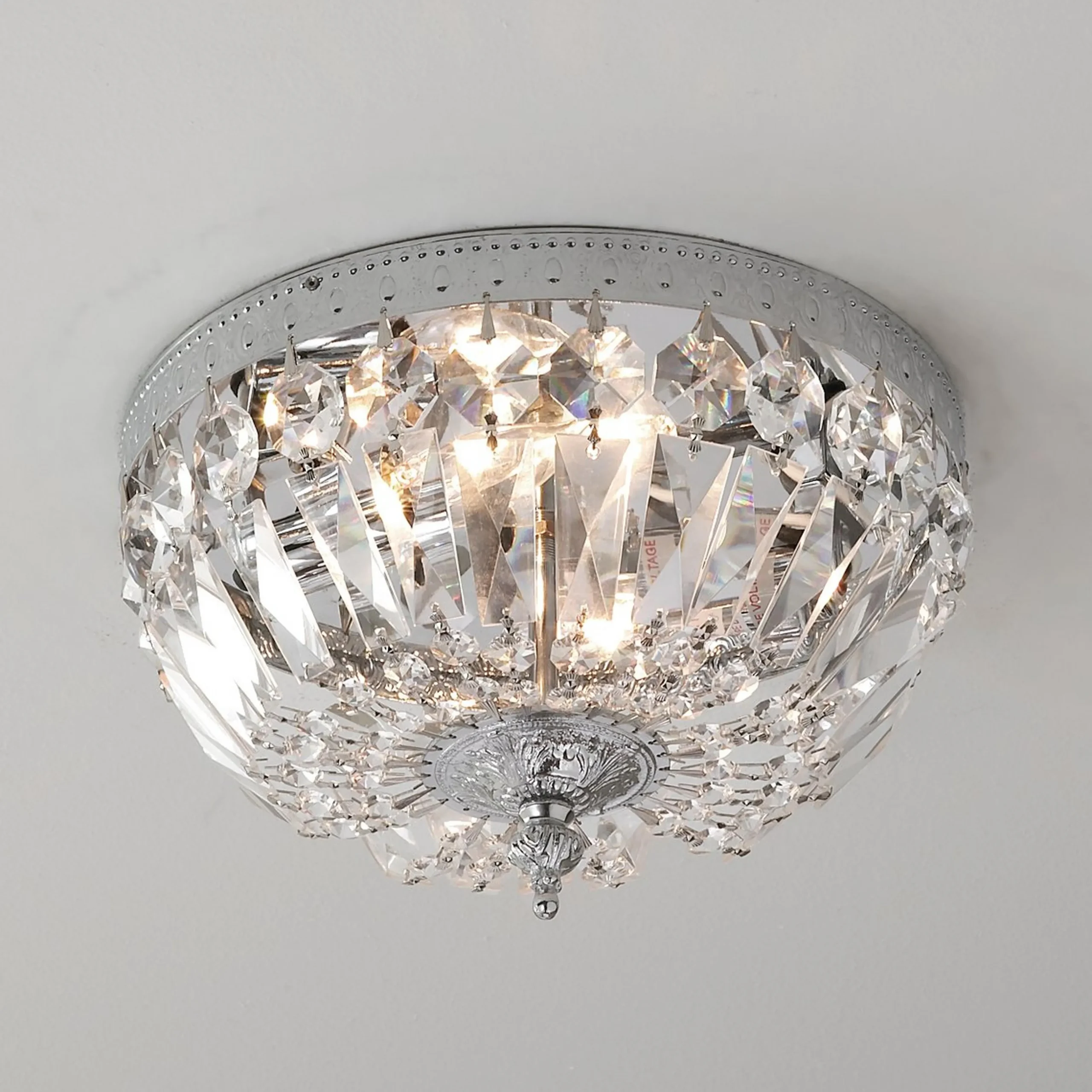 Cut Crystal Basket Ceiling Light - Small