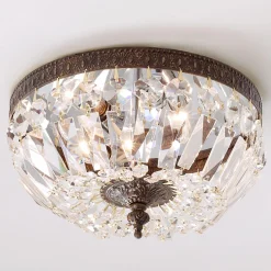 Cut Crystal Basket Ceiling Light - Small