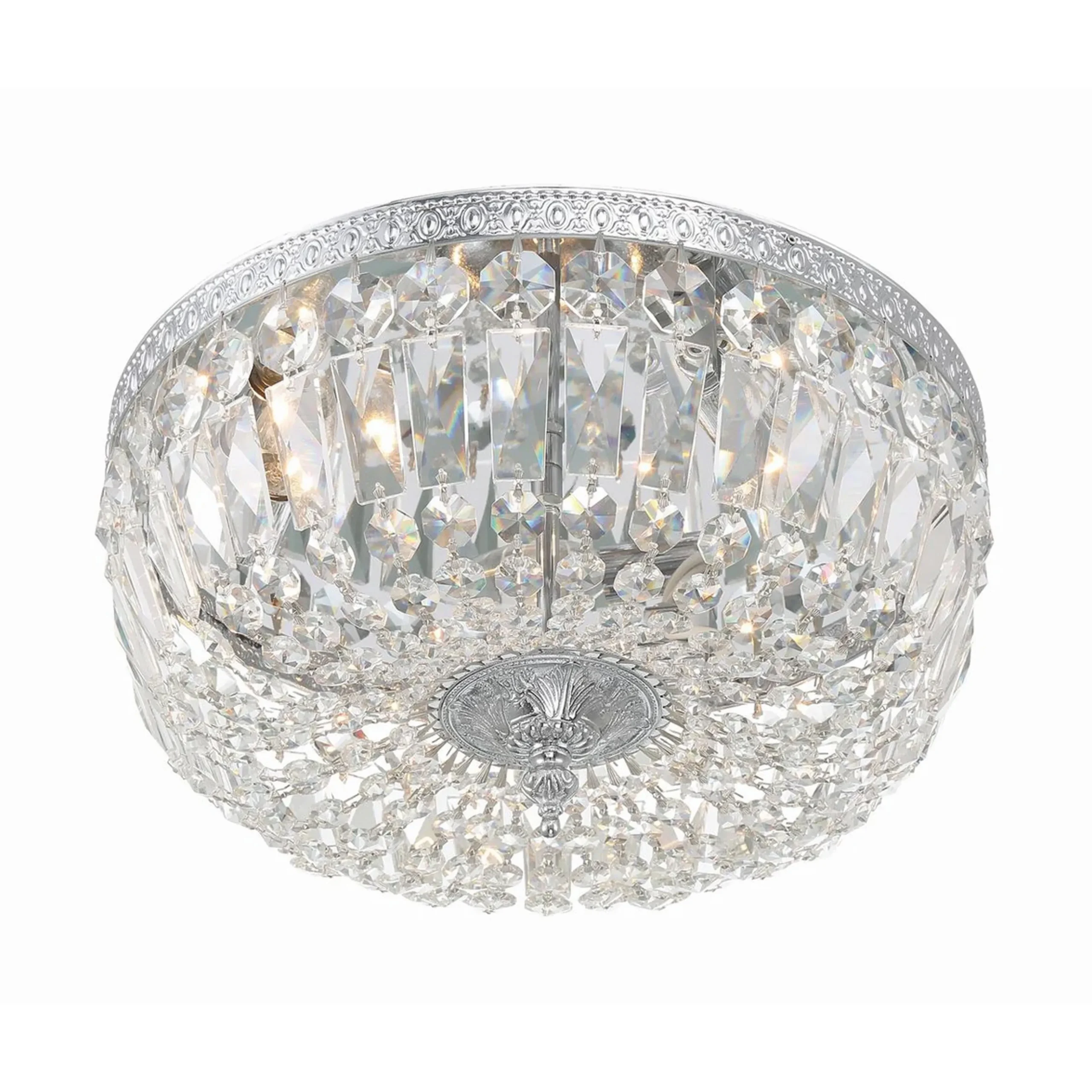 Cut Crystal Basket Ceiling Light - Large