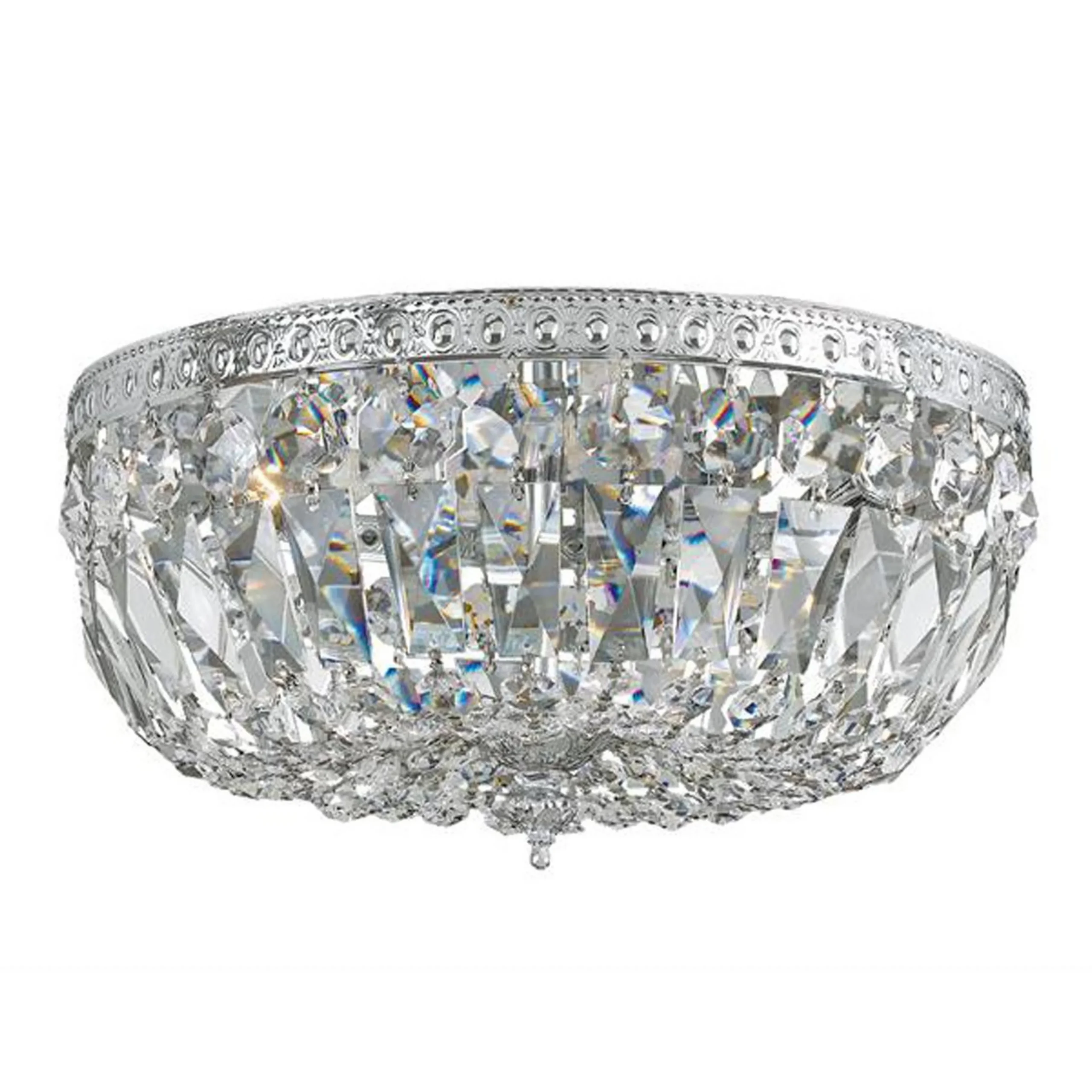 Cut Crystal Basket Ceiling Light - Large