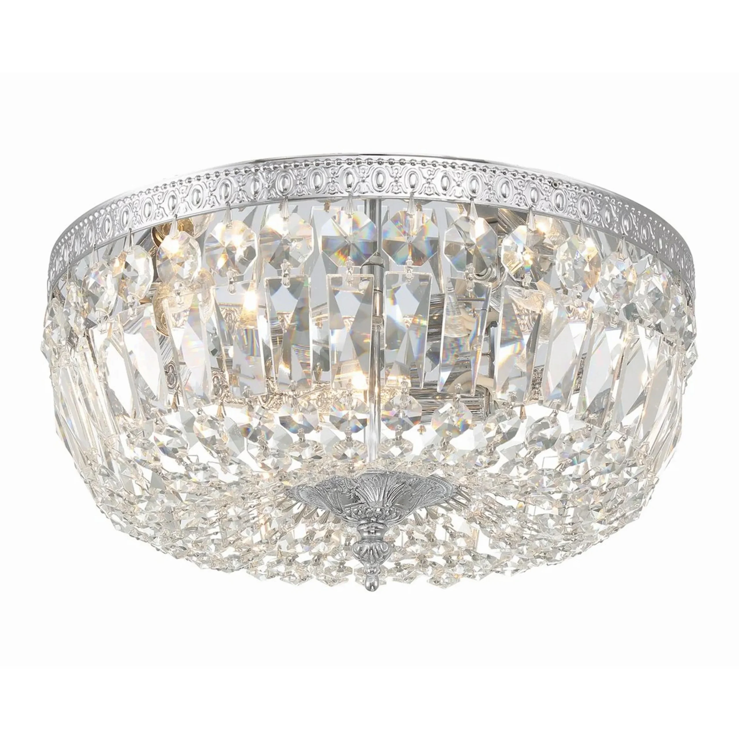 Cut Crystal Basket Ceiling Light - Large