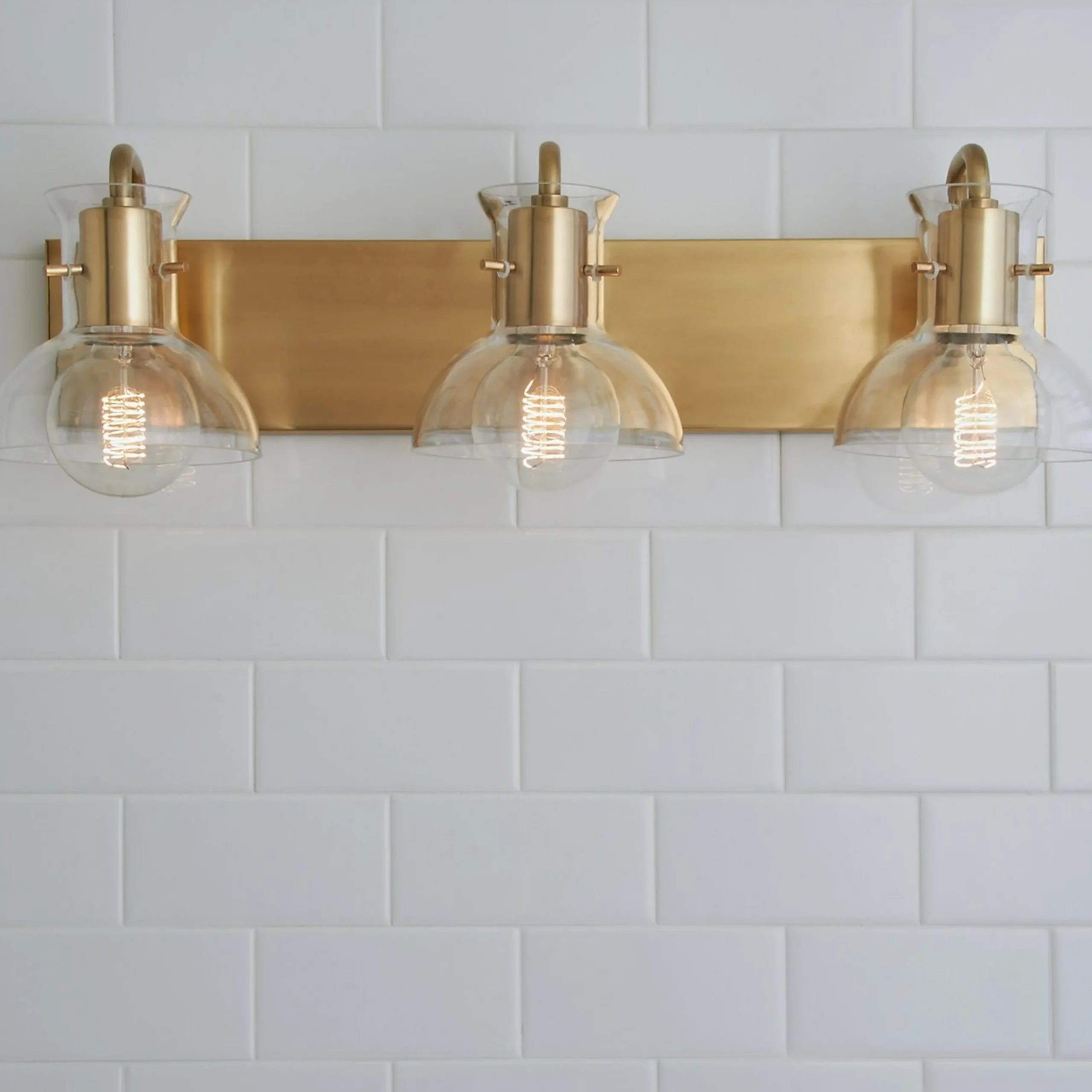 Cut Round Flask Vanity Light - 3 Light