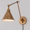 Cyrus Arched Swing Arm Sconce - Metal Shade
