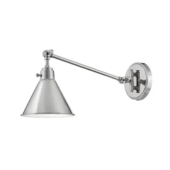 Cyrus Straight Swing Arm Sconce - Metal Shade
