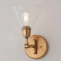 Cyrus Swing Arm Sconce - Glass Shade