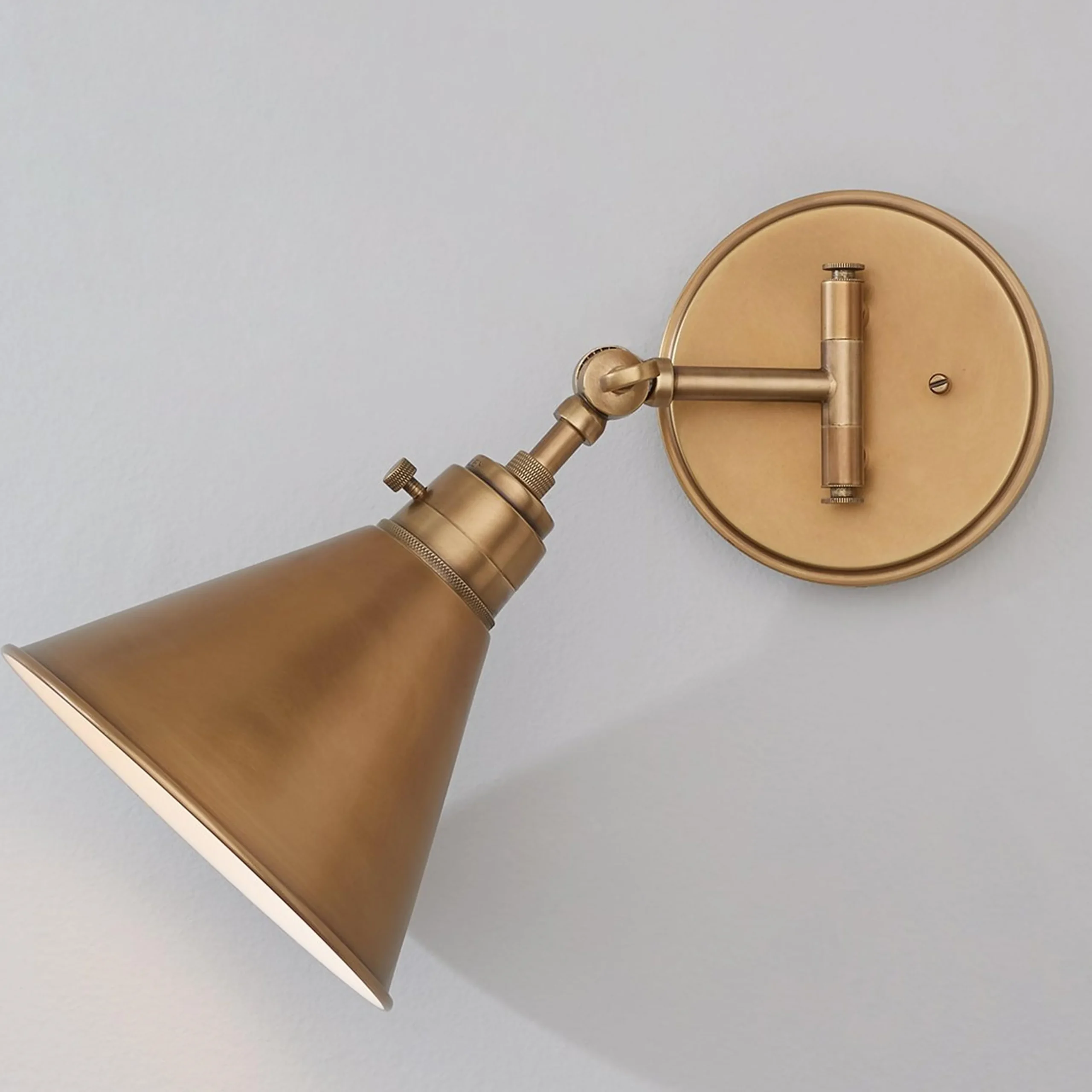 Cyrus Swing Arm Sconce - Metal Shade