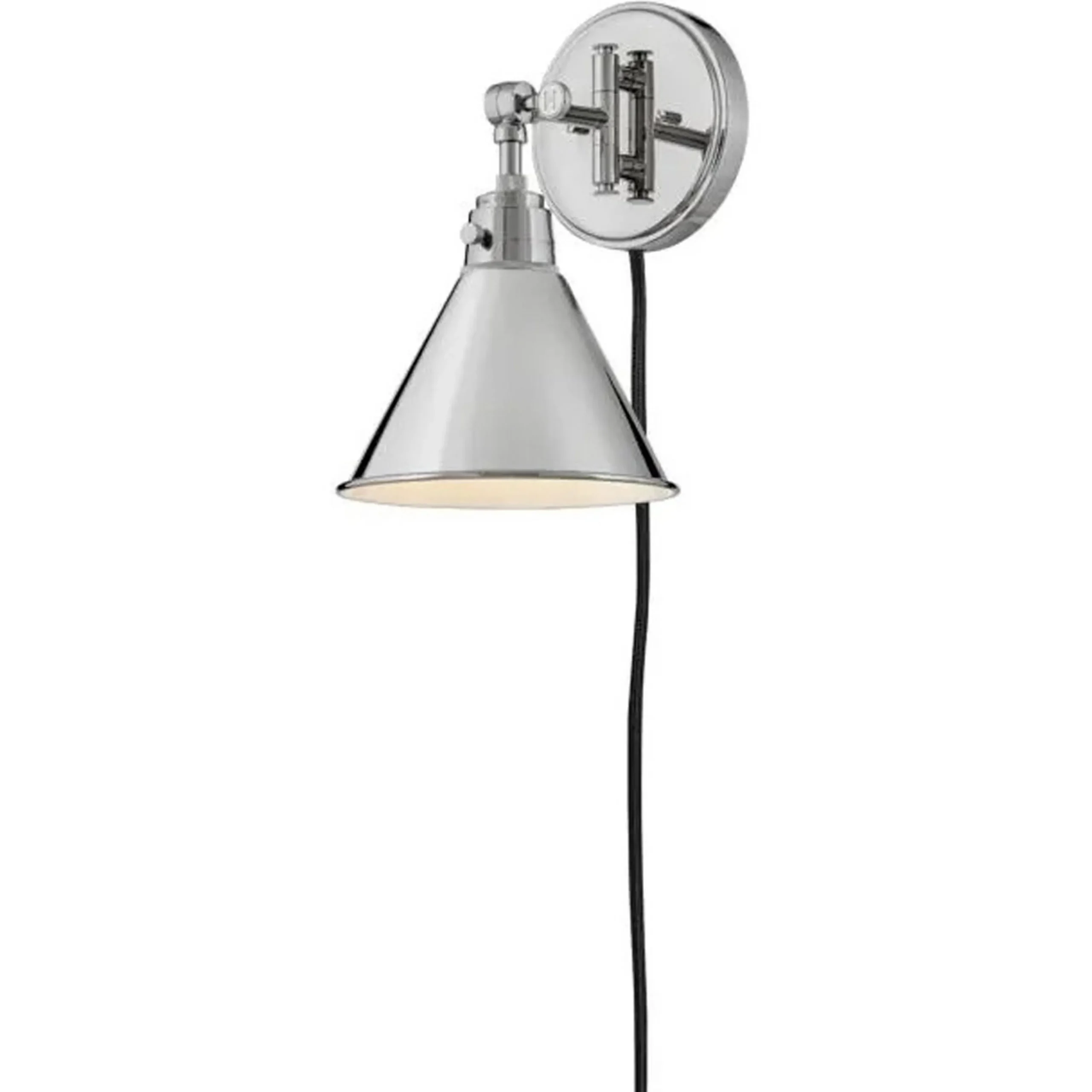 Cyrus Swing Arm Sconce - Metal Shade