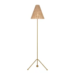 Delron Floor Lamp - Rattan