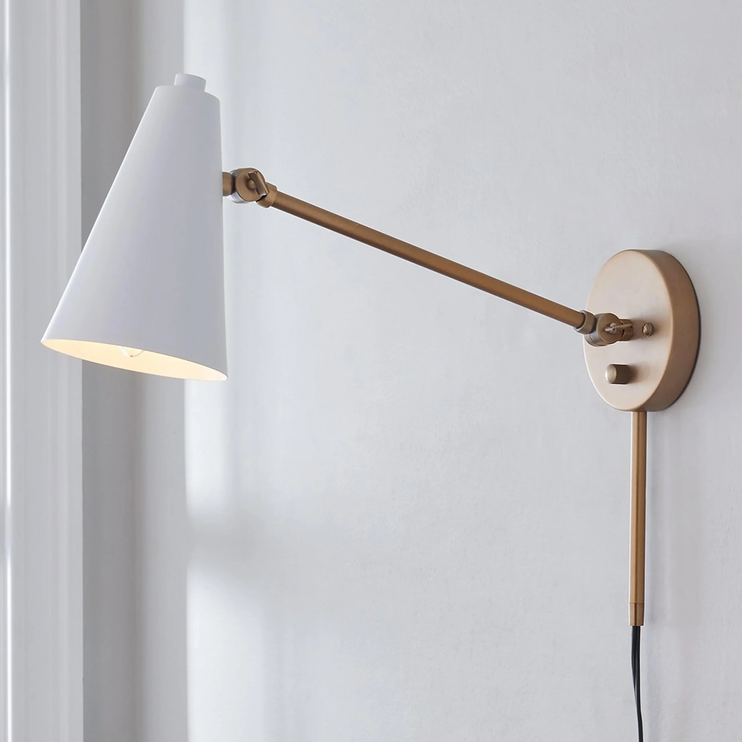 Desai Straight Swing Arm Sconce