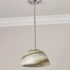 Desert Gold Art Glass Pendant - Dome