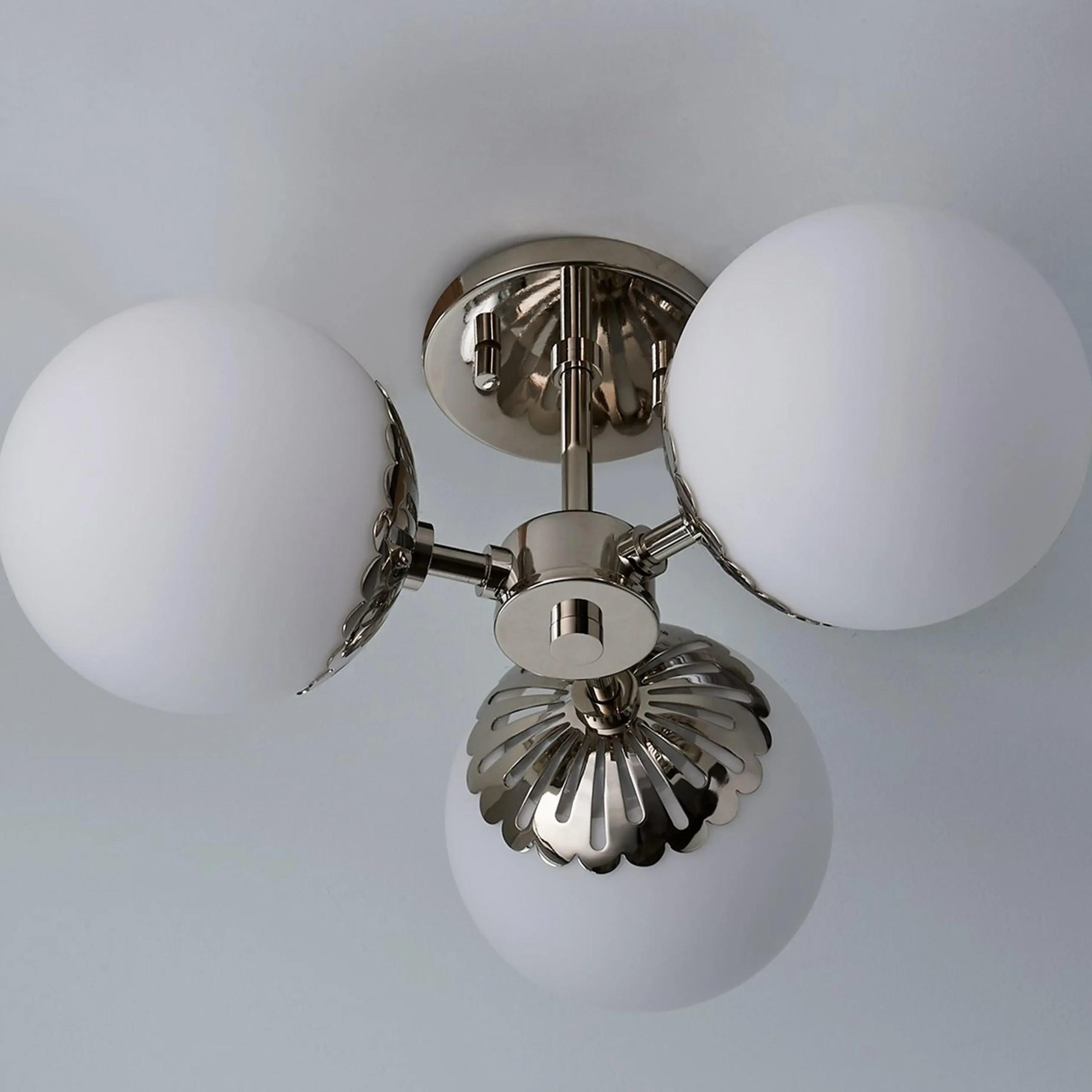 Dewdrop Globe Semi-Flush Ceiling Light