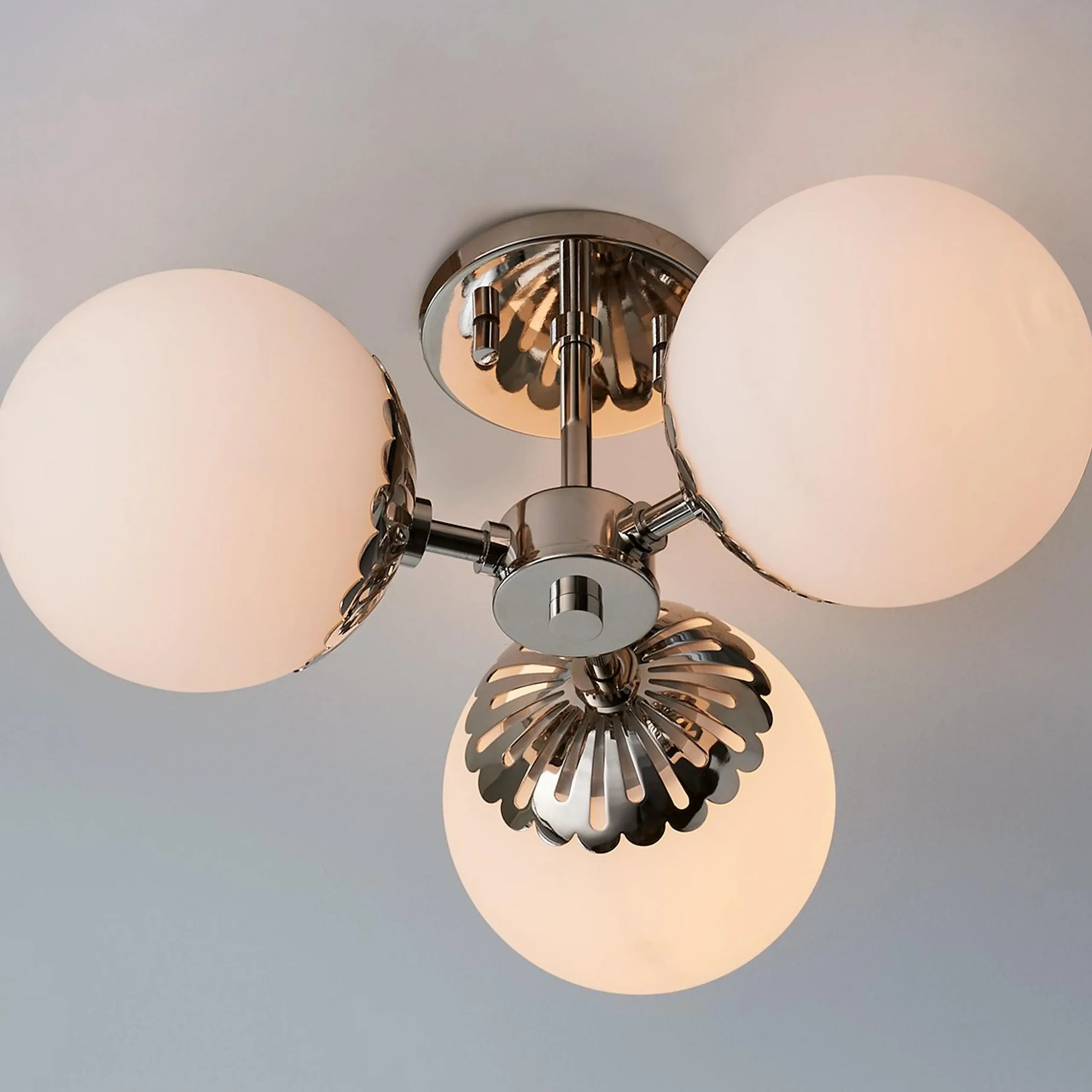 Dewdrop Globe Semi-Flush Ceiling Light