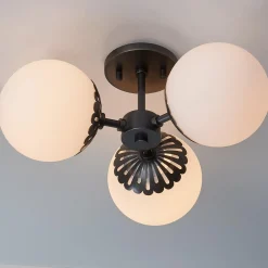 Dewdrop Globe Semi-Flush Ceiling Light