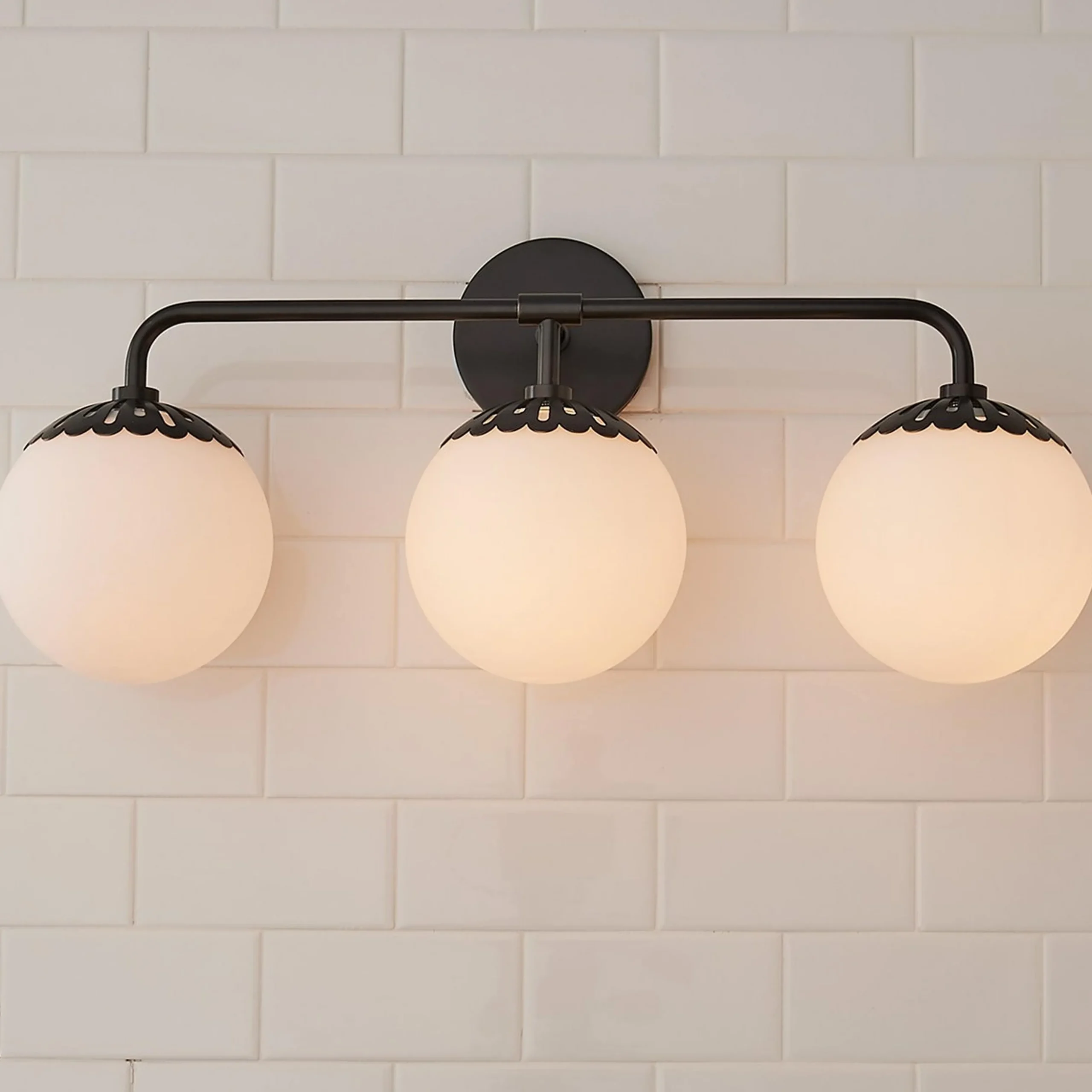 Dewdrop Globe Vanity Light - 3 light