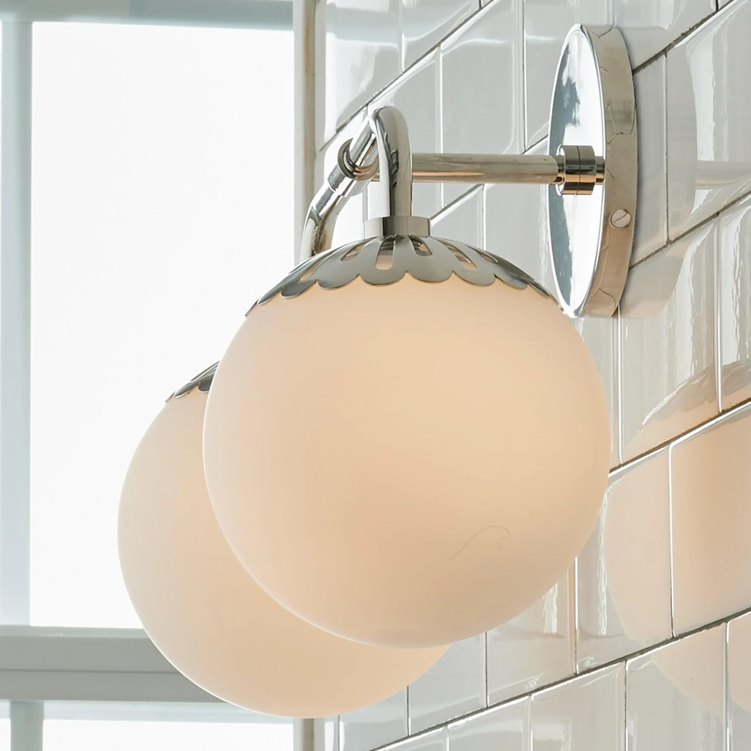Dewdrop Globe Vanity Light - 2 light