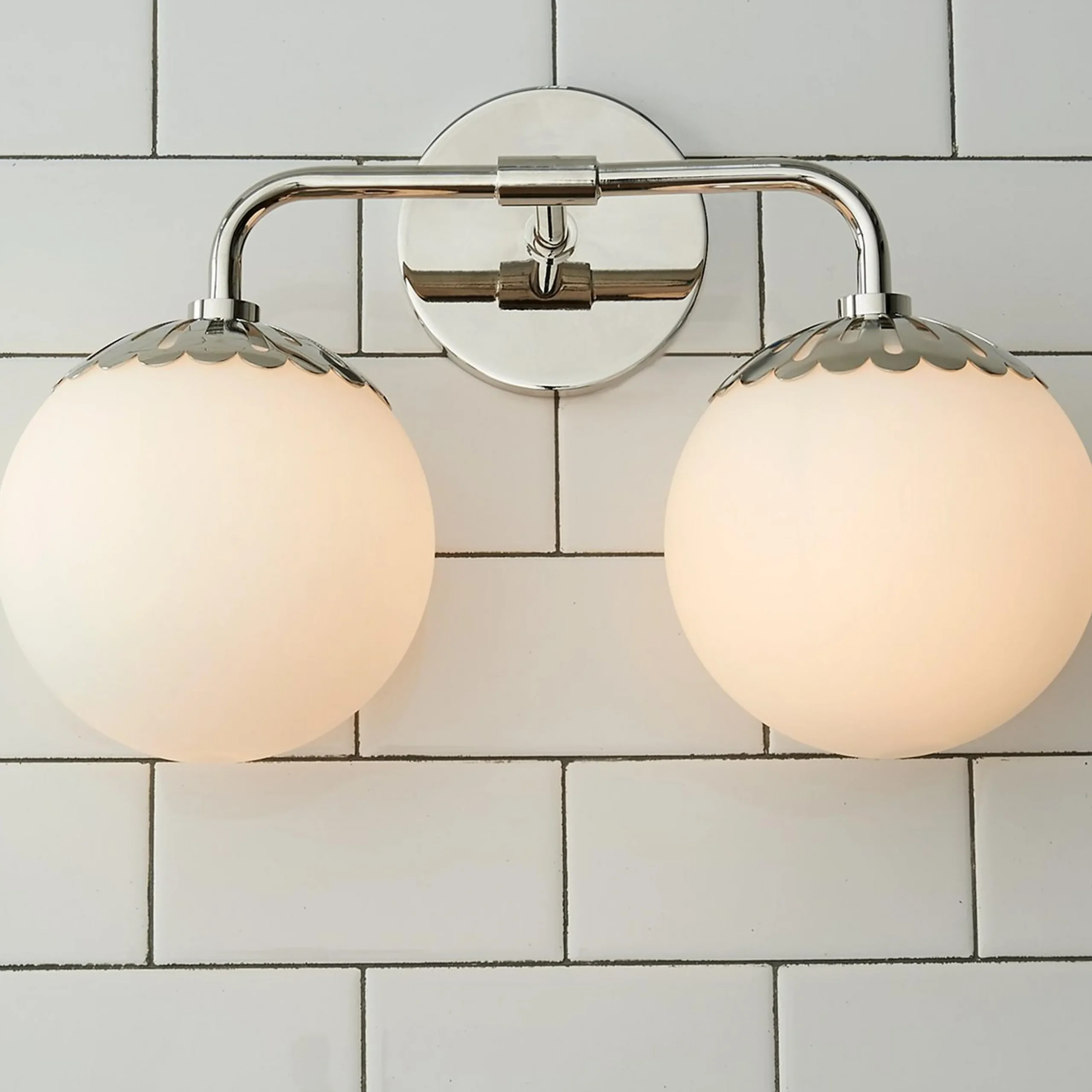Dewdrop Globe Vanity Light - 2 light