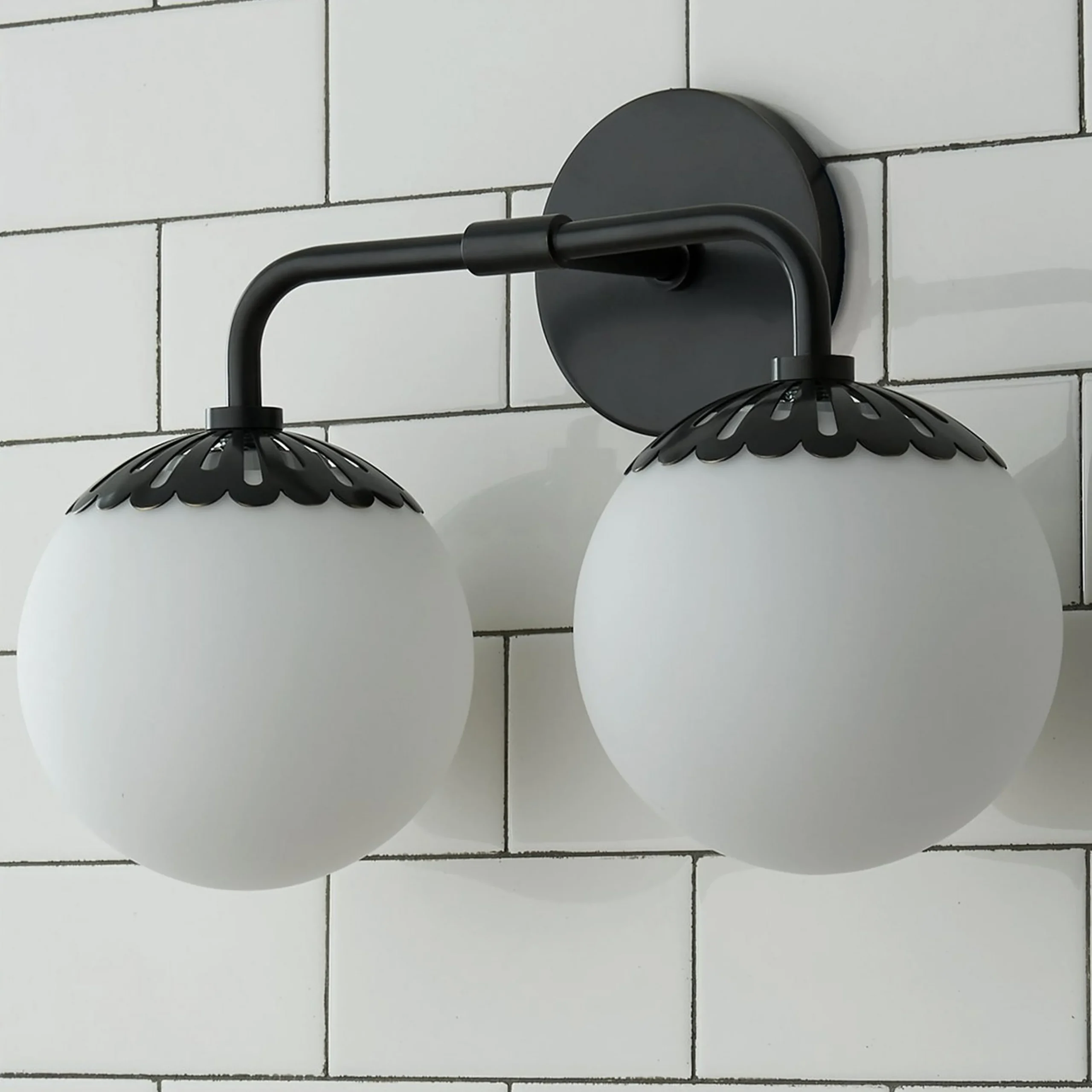 Dewdrop Globe Vanity Light - 2 light