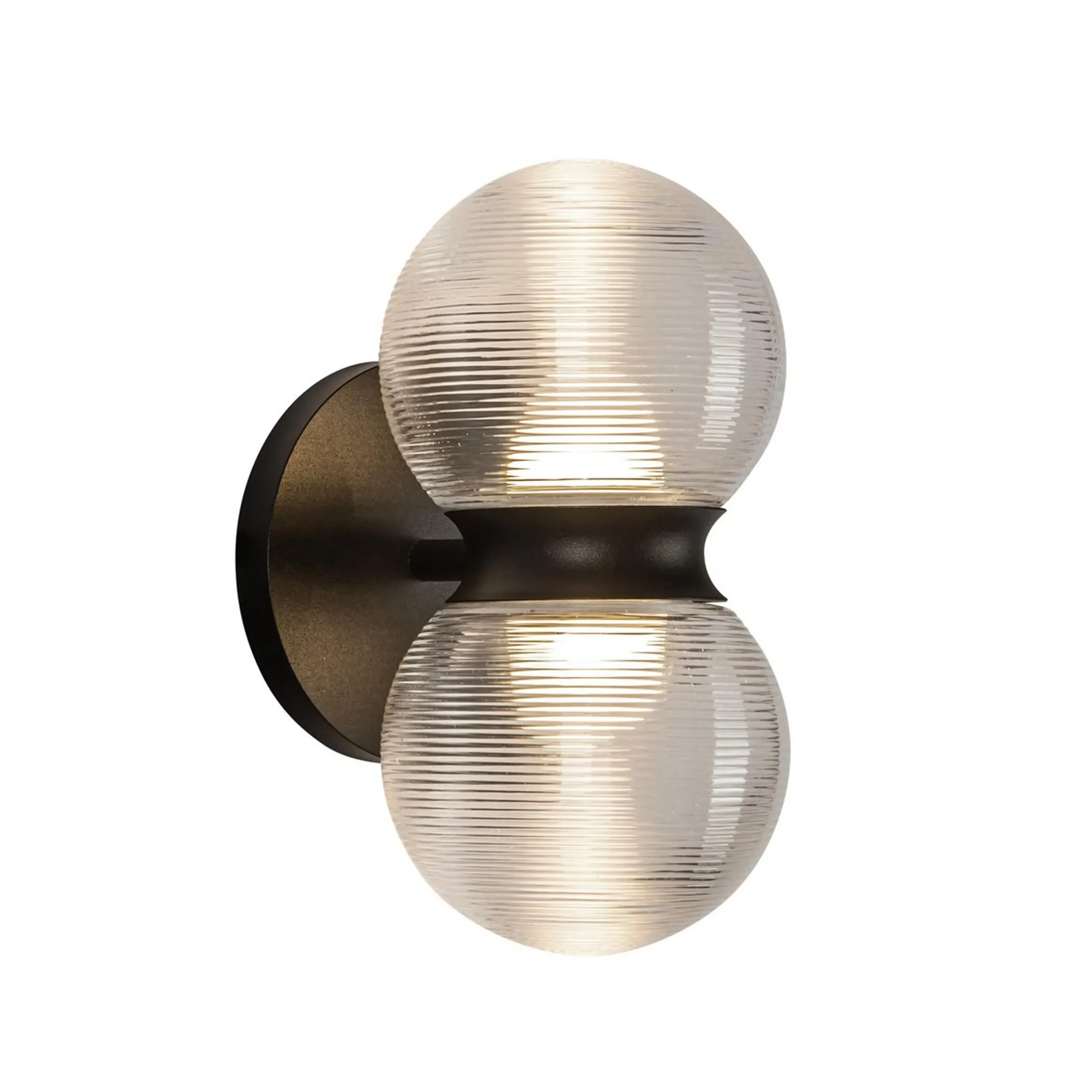 Dewstack LED Outdoor Sconce - Ribbed Glass