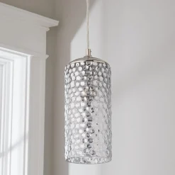Dimple Cylinder Glass Pendant