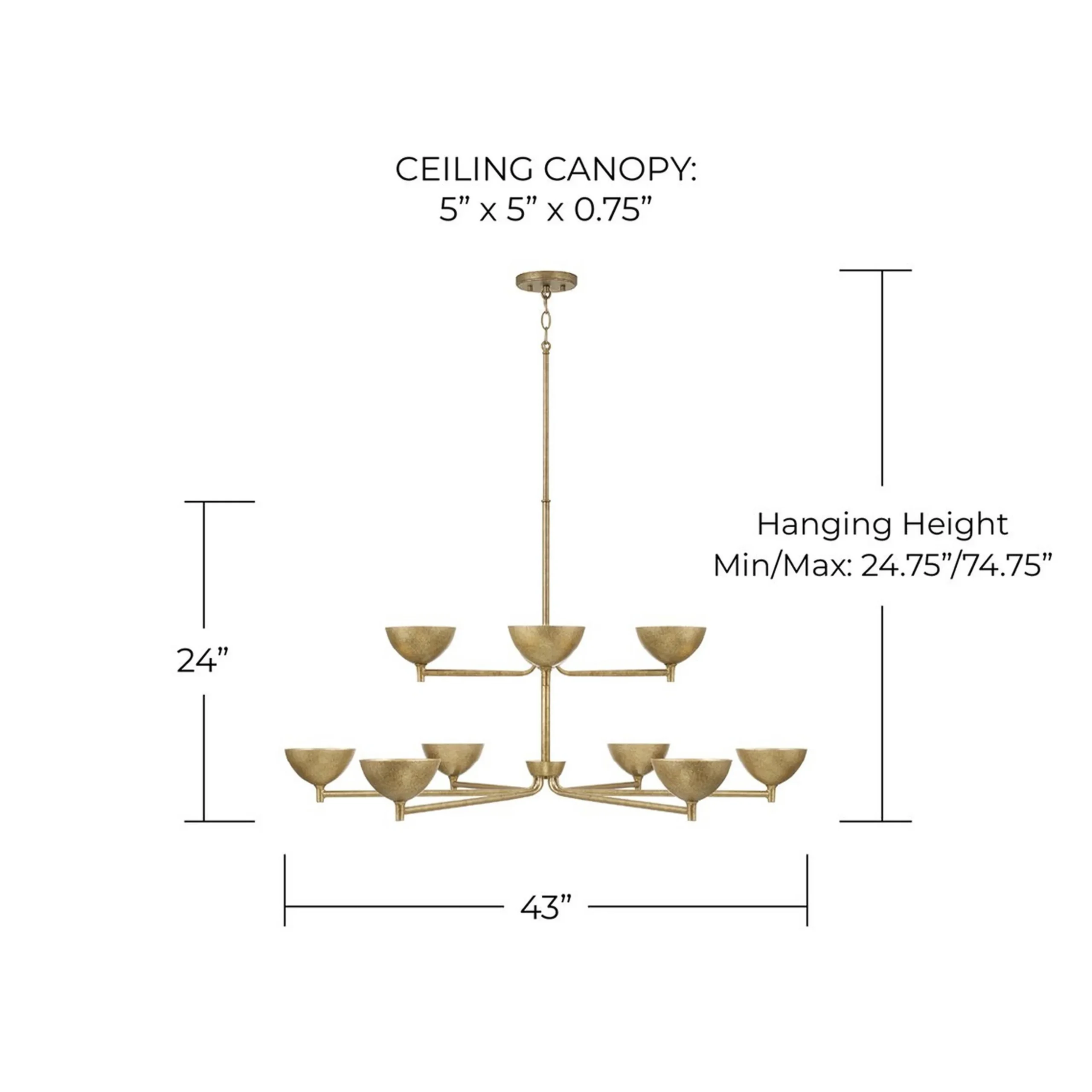 Dipti LED Two-Tier Chandelier