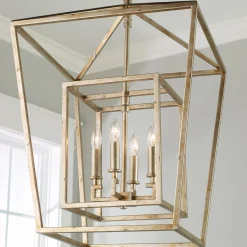 Distressed Geometric Flare Lantern
