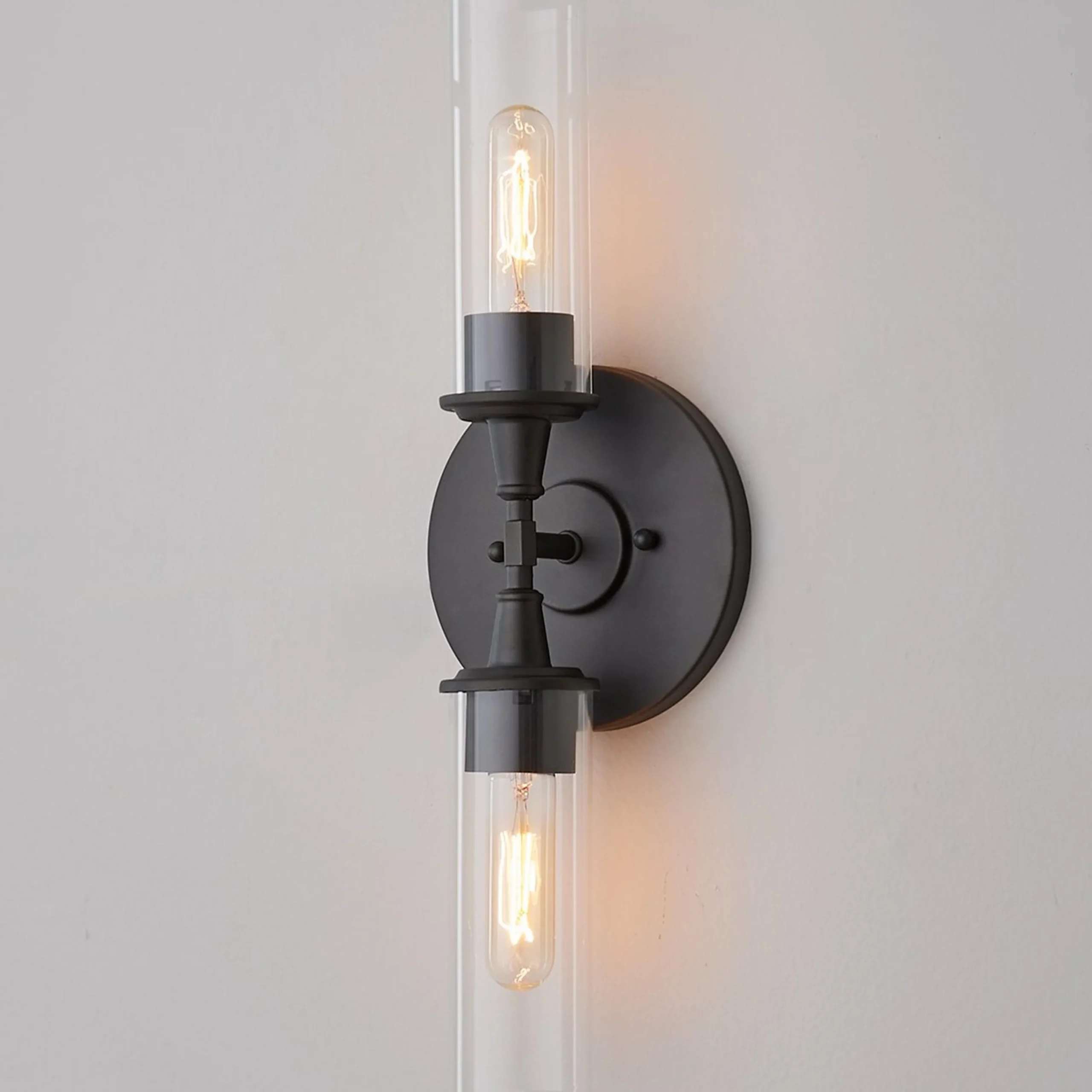Double Bullet Glass Sconce