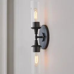 Double Bullet Glass Sconce