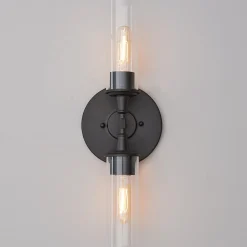 Double Bullet Glass Sconce