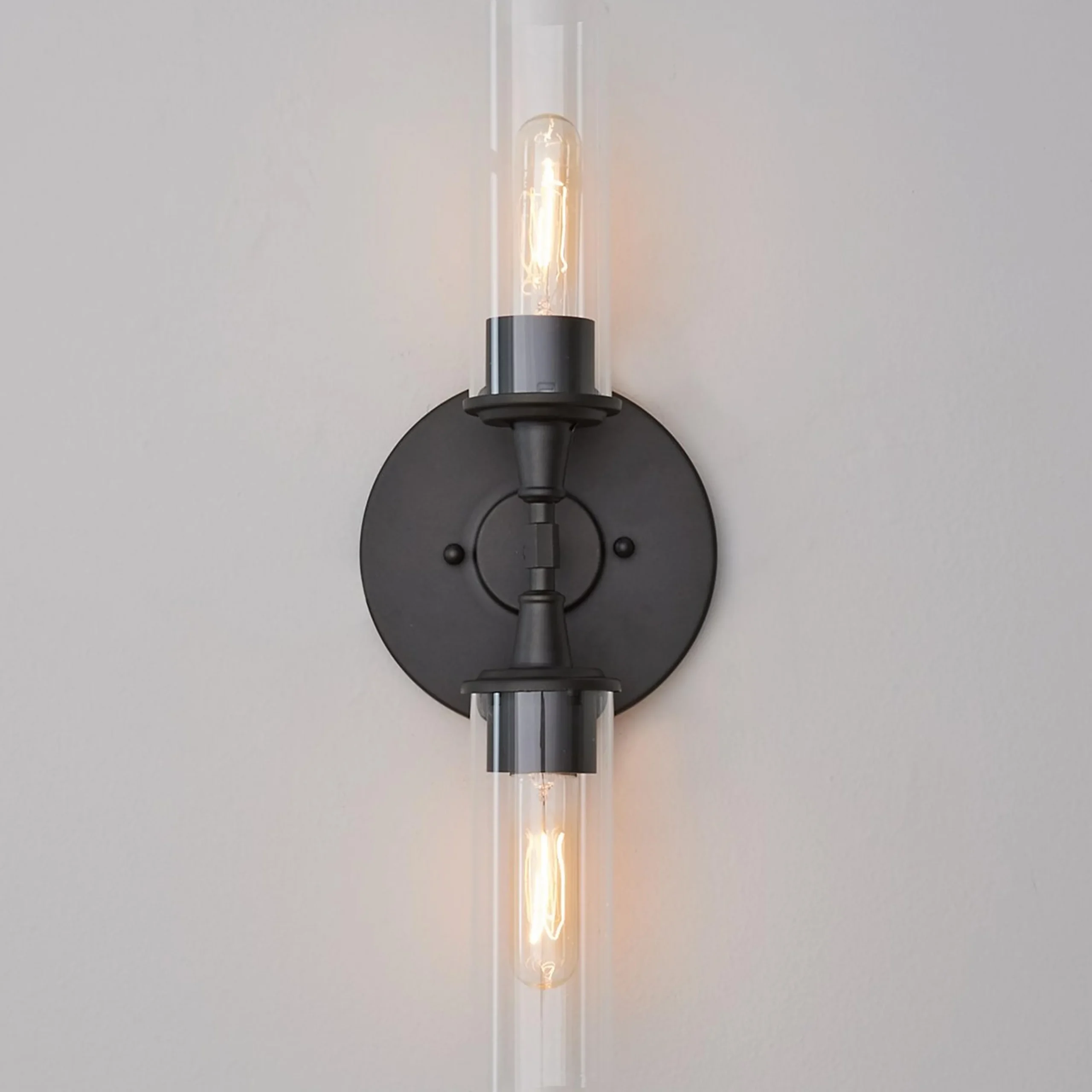Double Bullet Glass Sconce