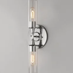 Double Bullet Glass Sconce