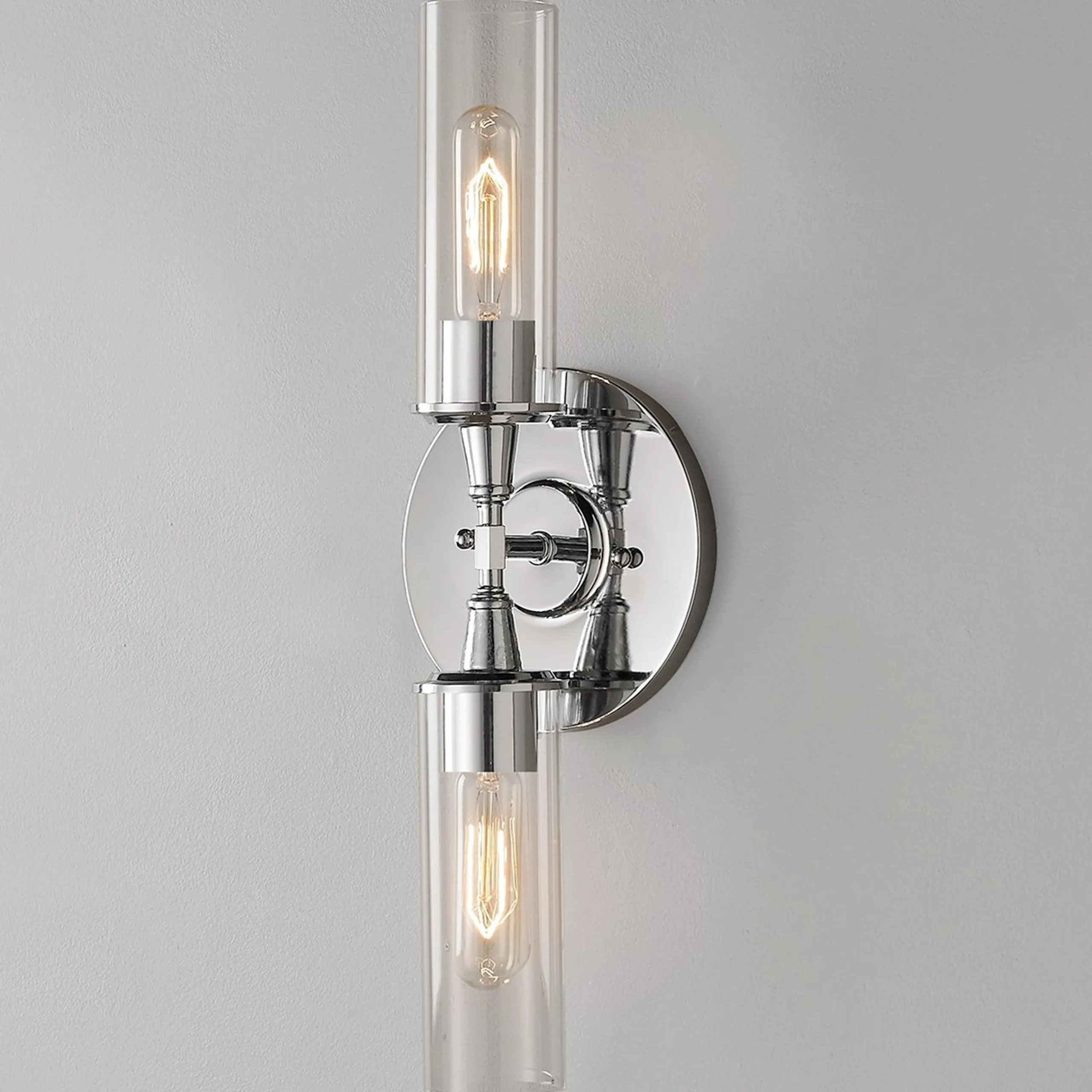 Double Bullet Glass Sconce