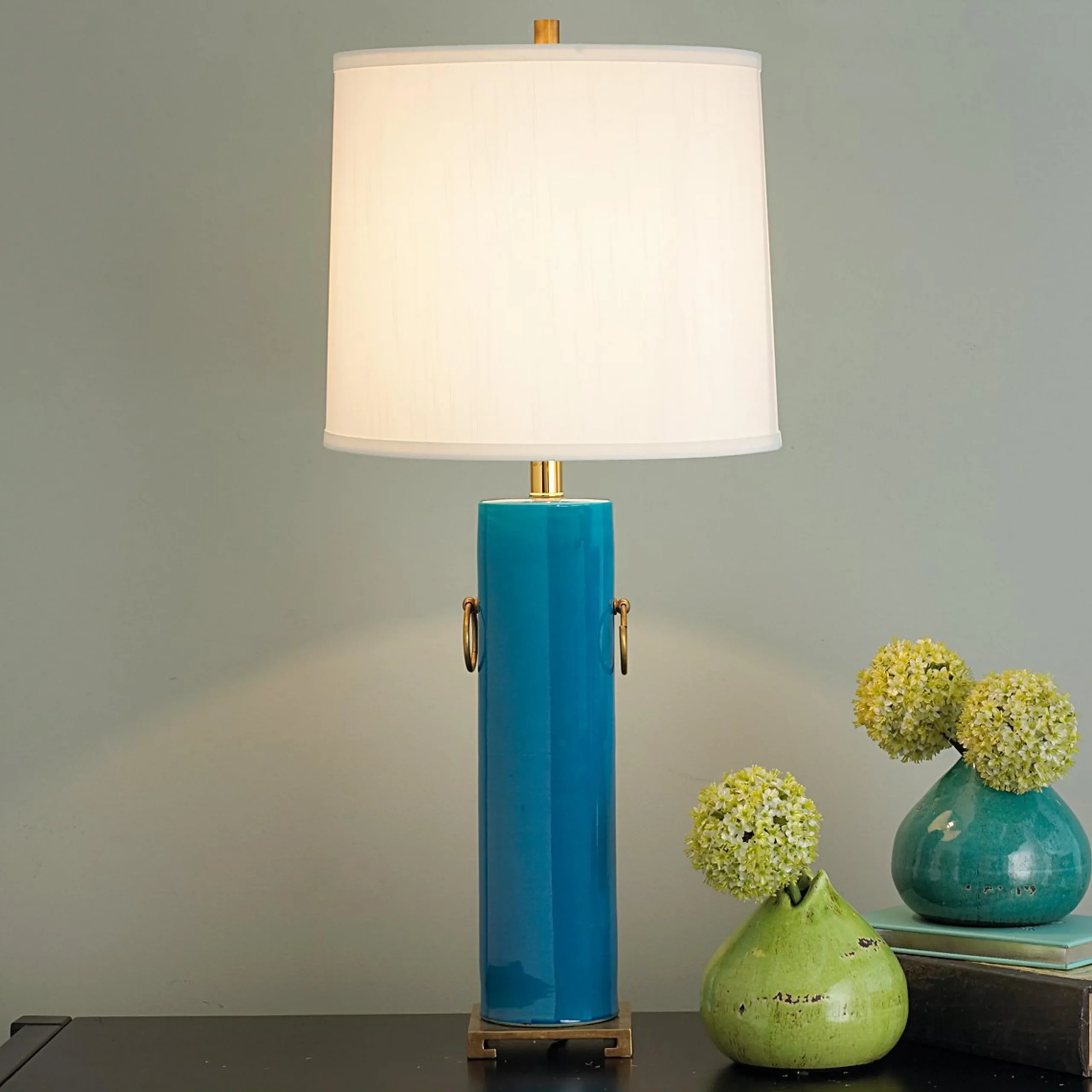 Double Handle Cylinder Table Lamp