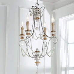 Draped Boho Glam Chandelier - 4 Light