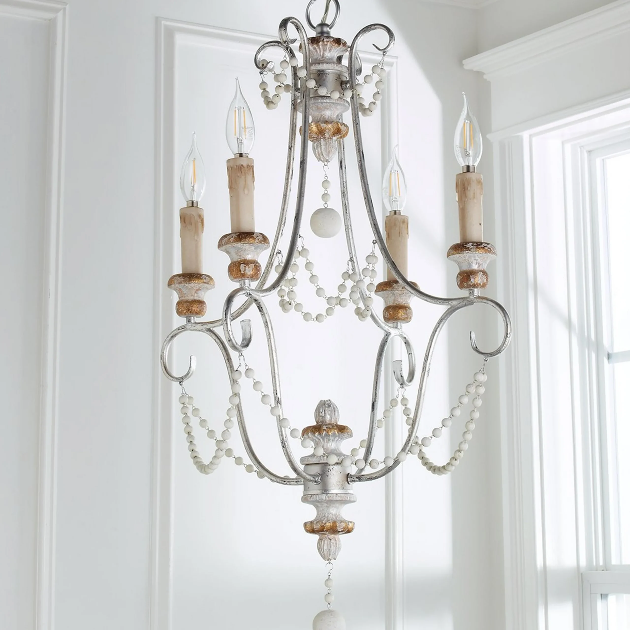 Draped Boho Glam Chandelier - 4 Light
