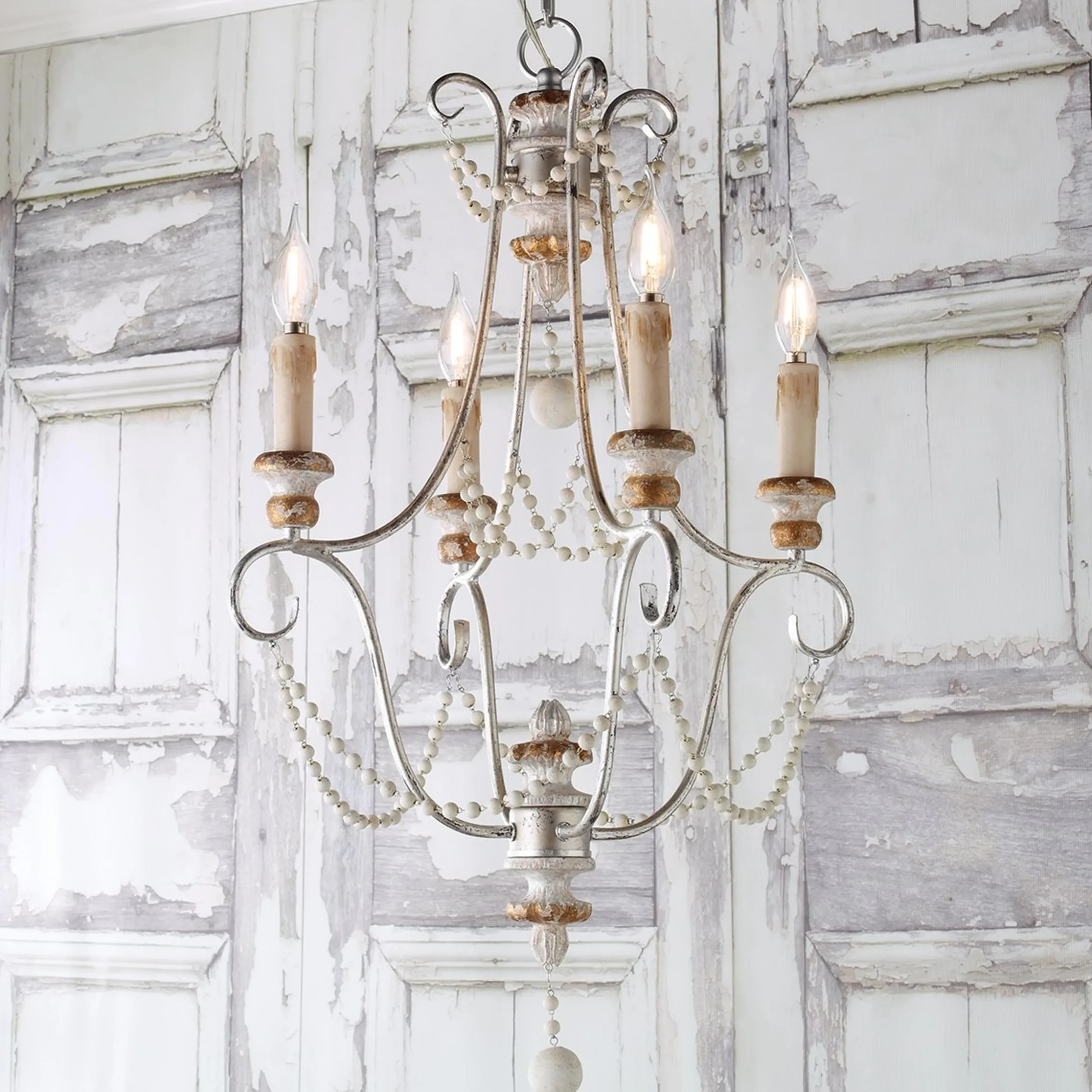 Draped Boho Glam Chandelier - 4 Light
