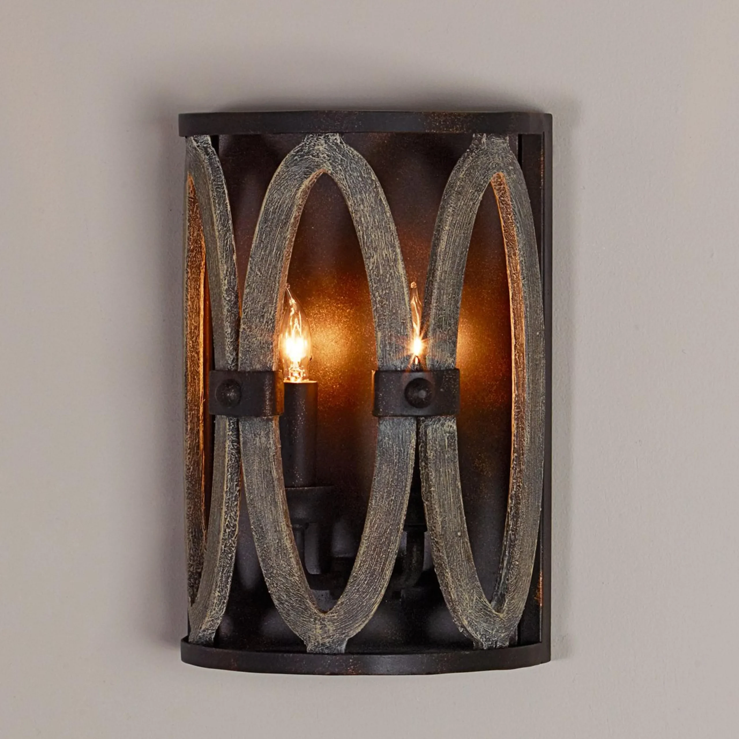 Driftwood Entwined Ovals Sconce