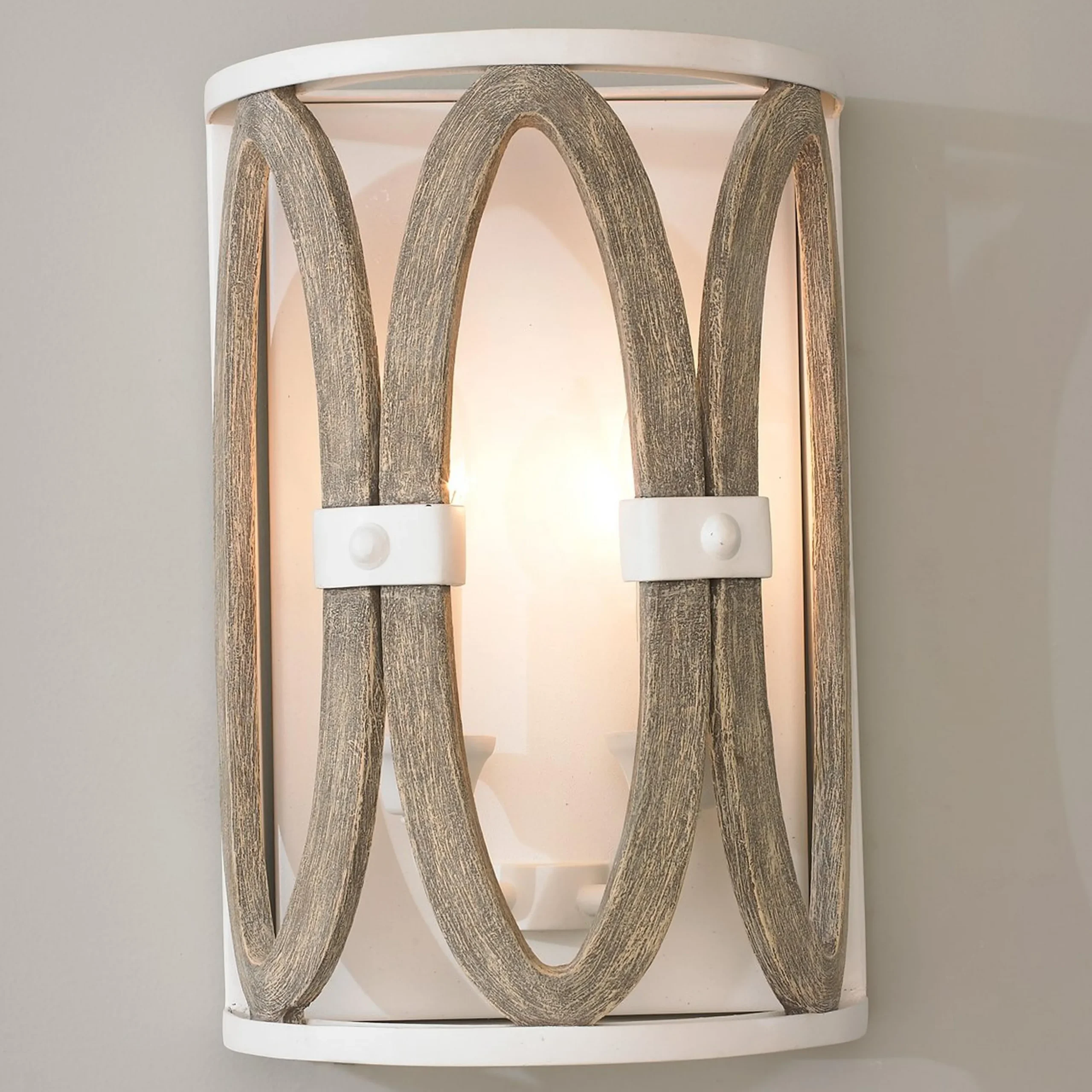 Driftwood Entwined Ovals Sconce