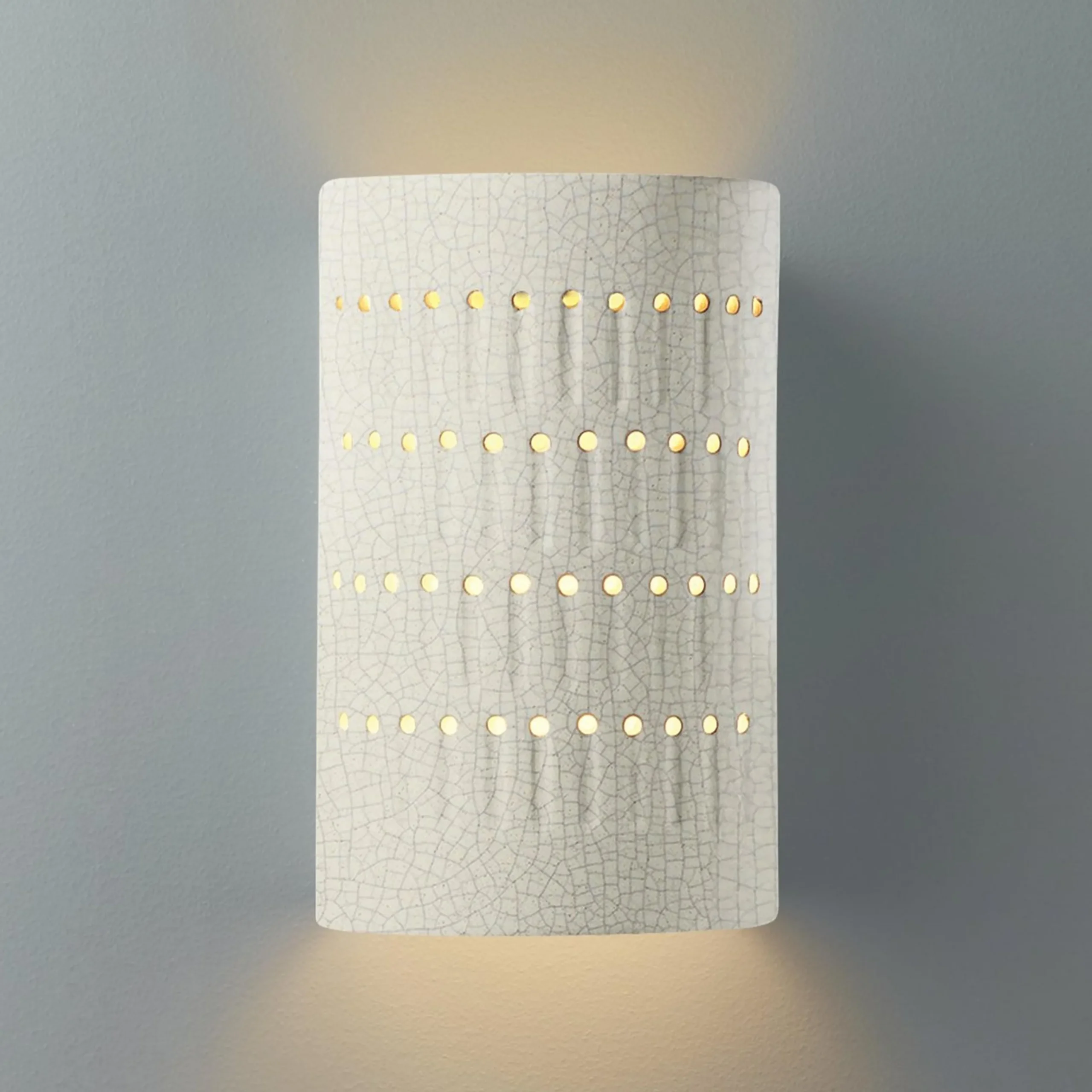Drip Dot Ceramic Outdoor Sconce - Small - Crackle