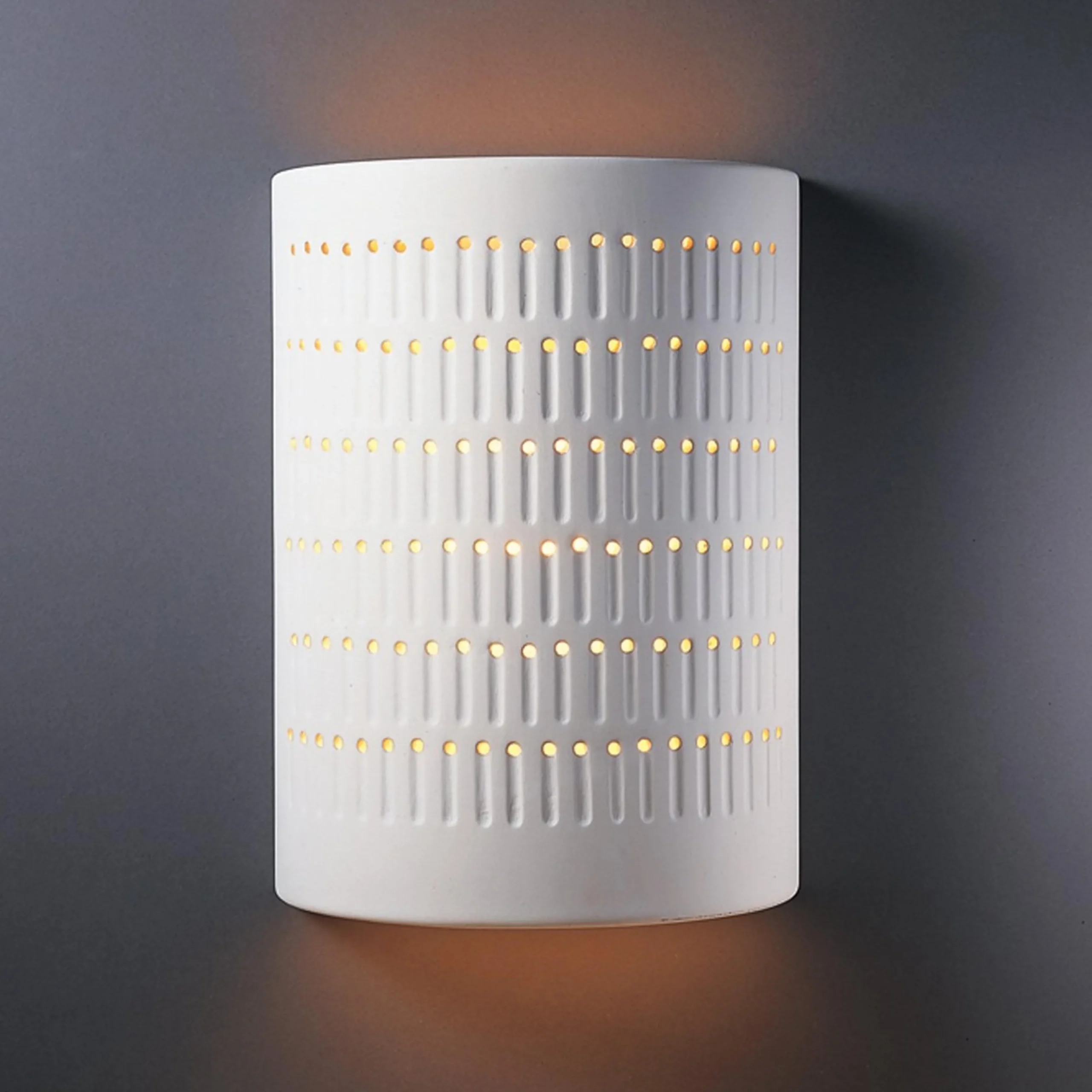 Drip Dot Ceramic Sconce - Large - Bisque