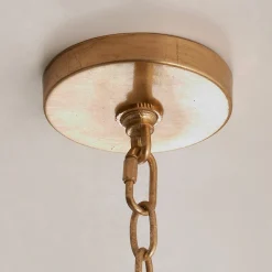 Elegant Capiz Shell Basket Chandelier