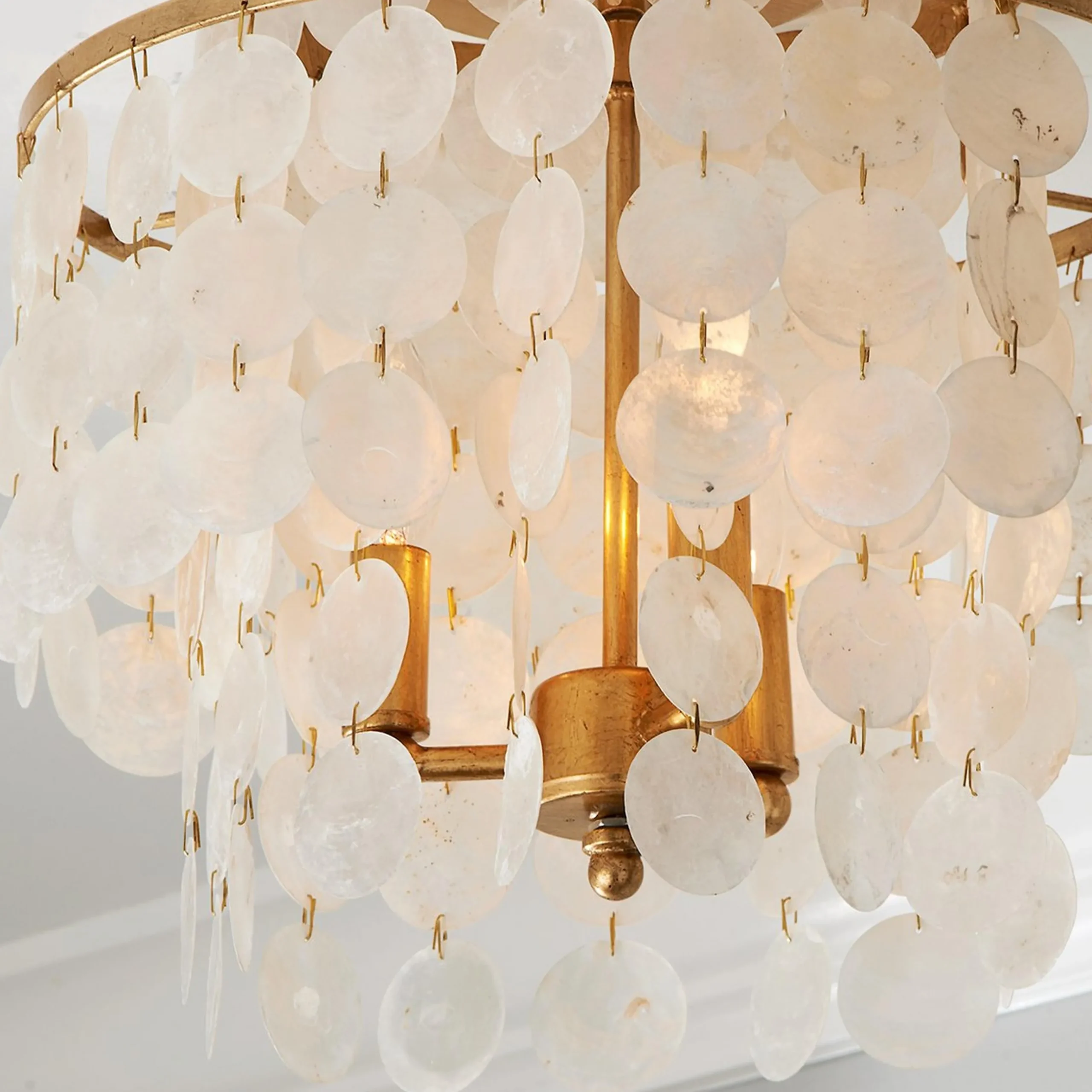 Elegant Capiz Shell Ceiling Light