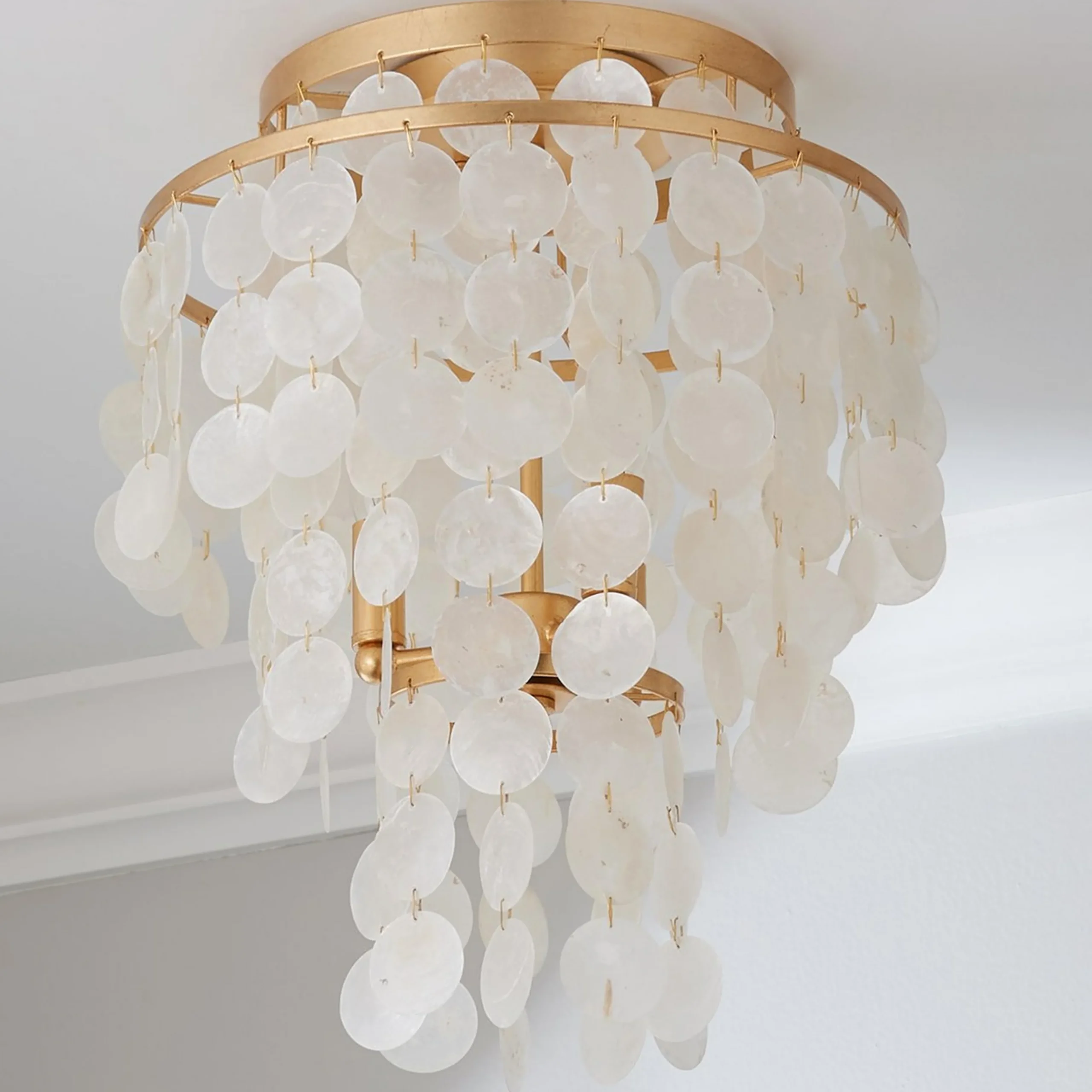 Elegant Capiz Shell Ceiling Light