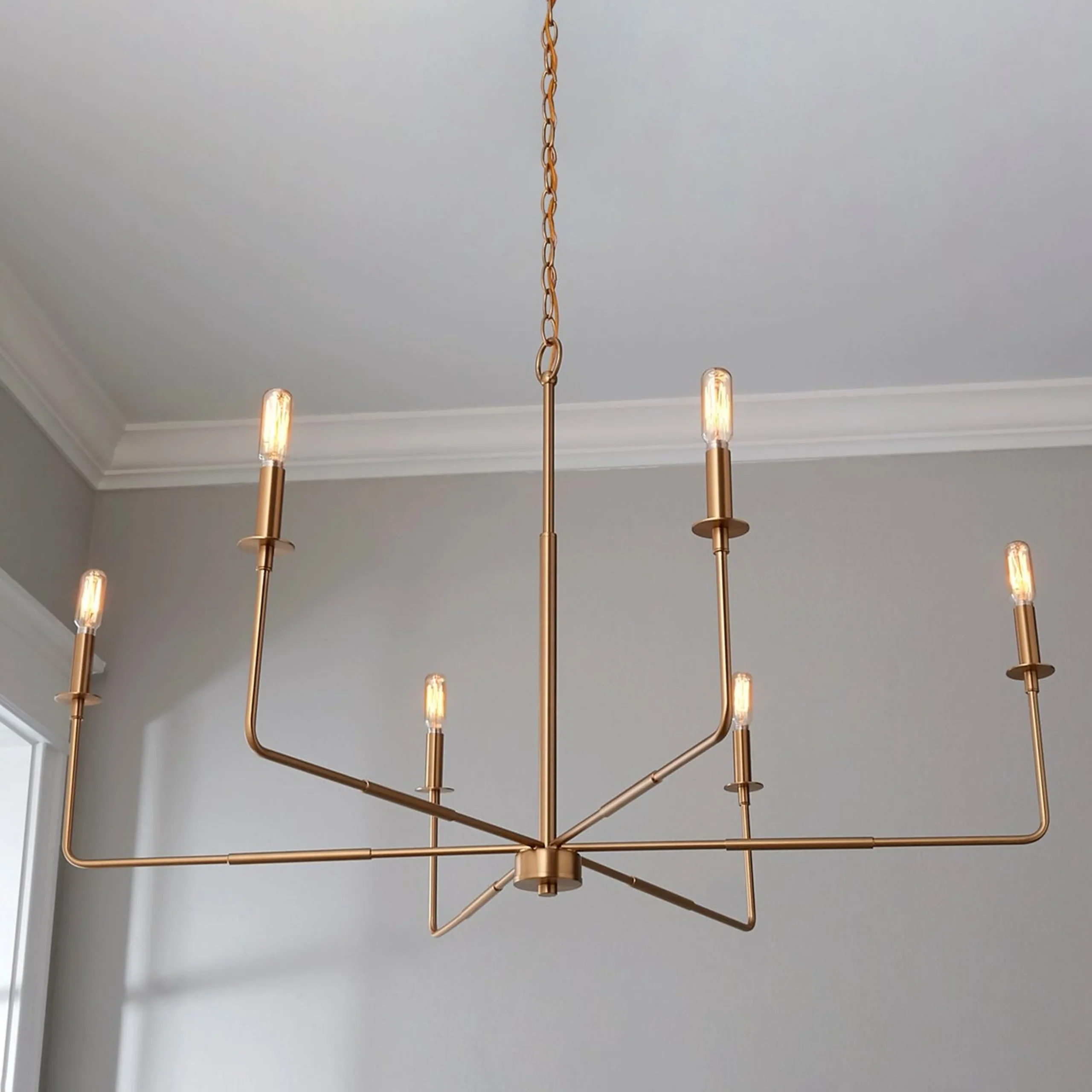 Elongated Spoke Chandelier