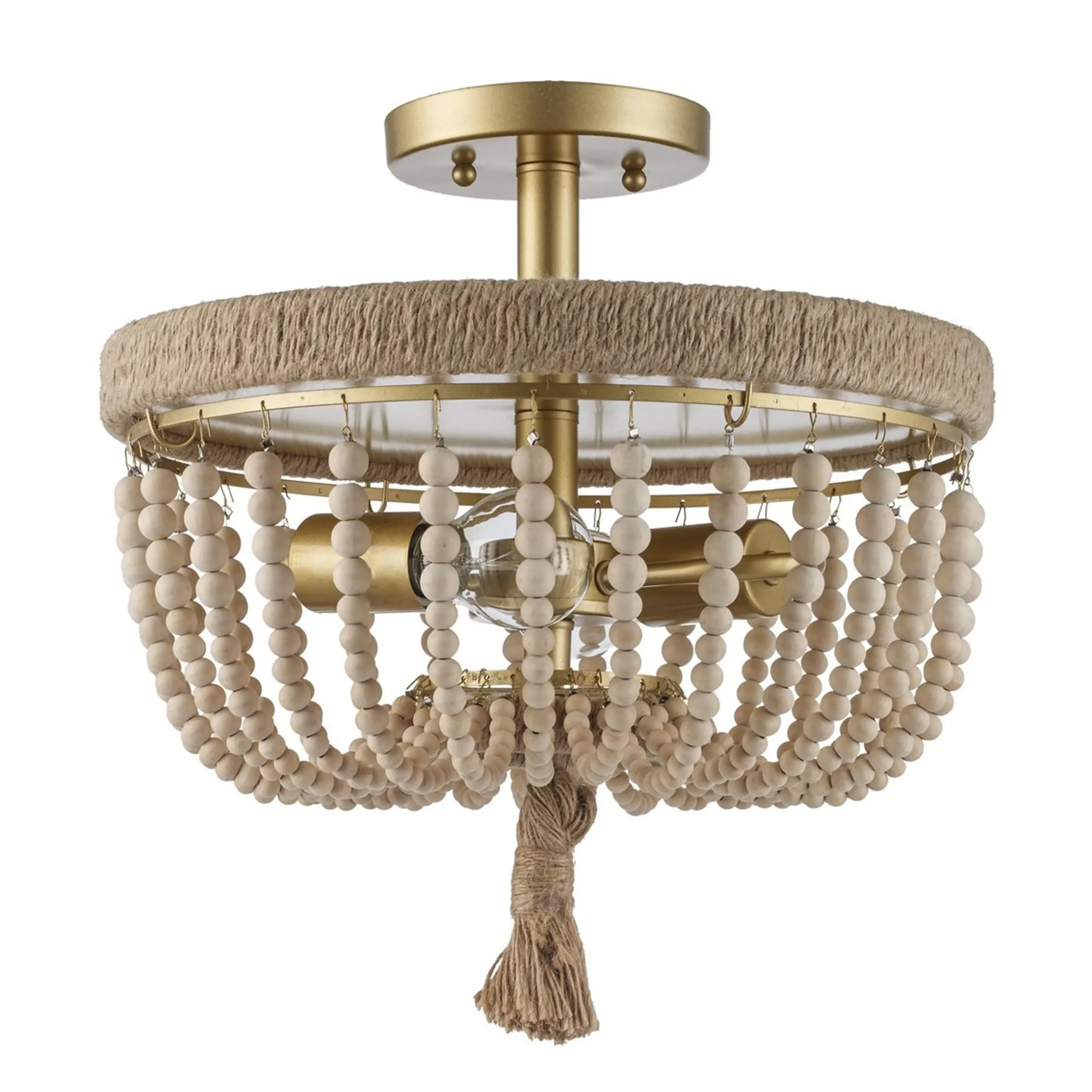 Ember Beaded Semi-Flush Ceiling Light
