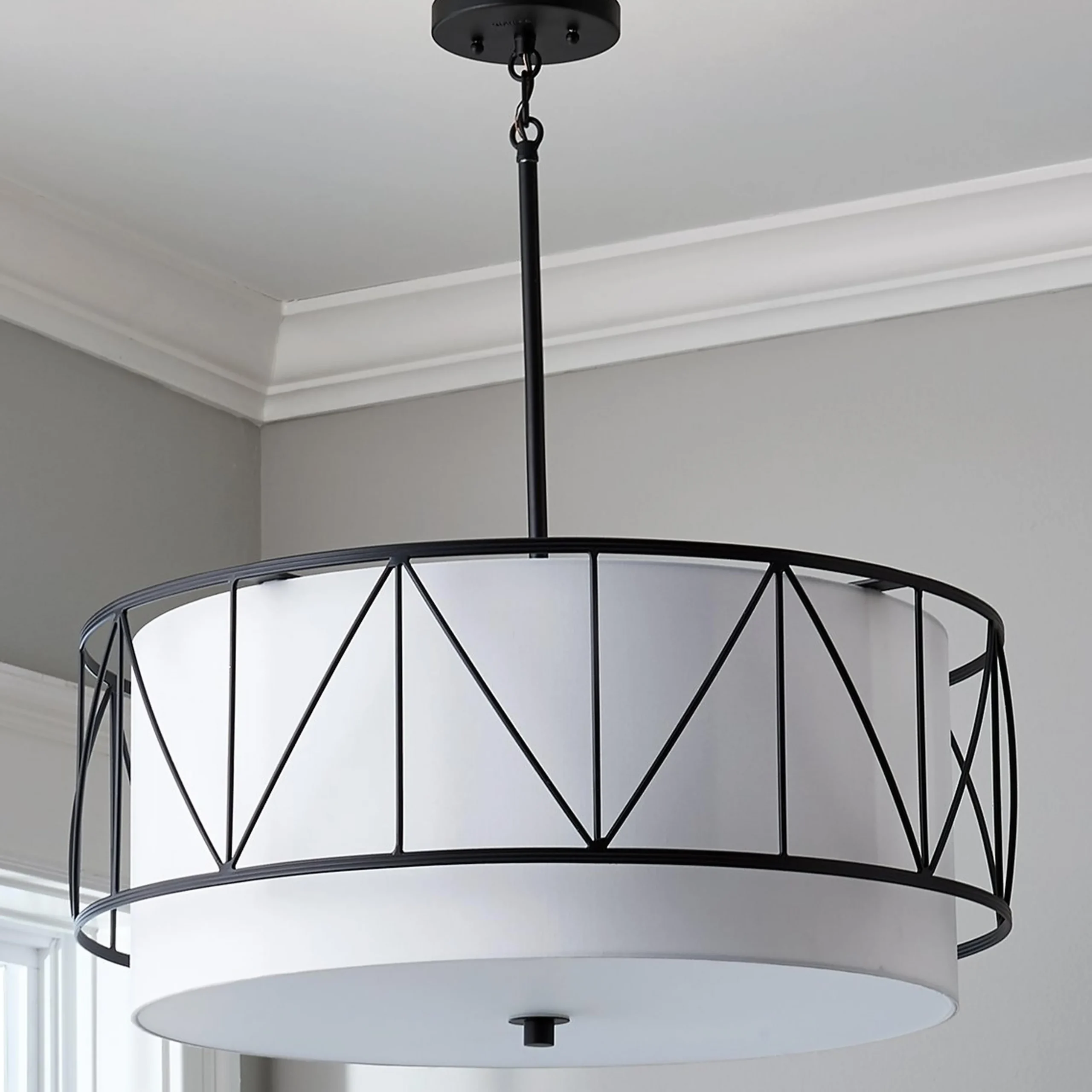 Emmy Geo Drum Chandelier - Large